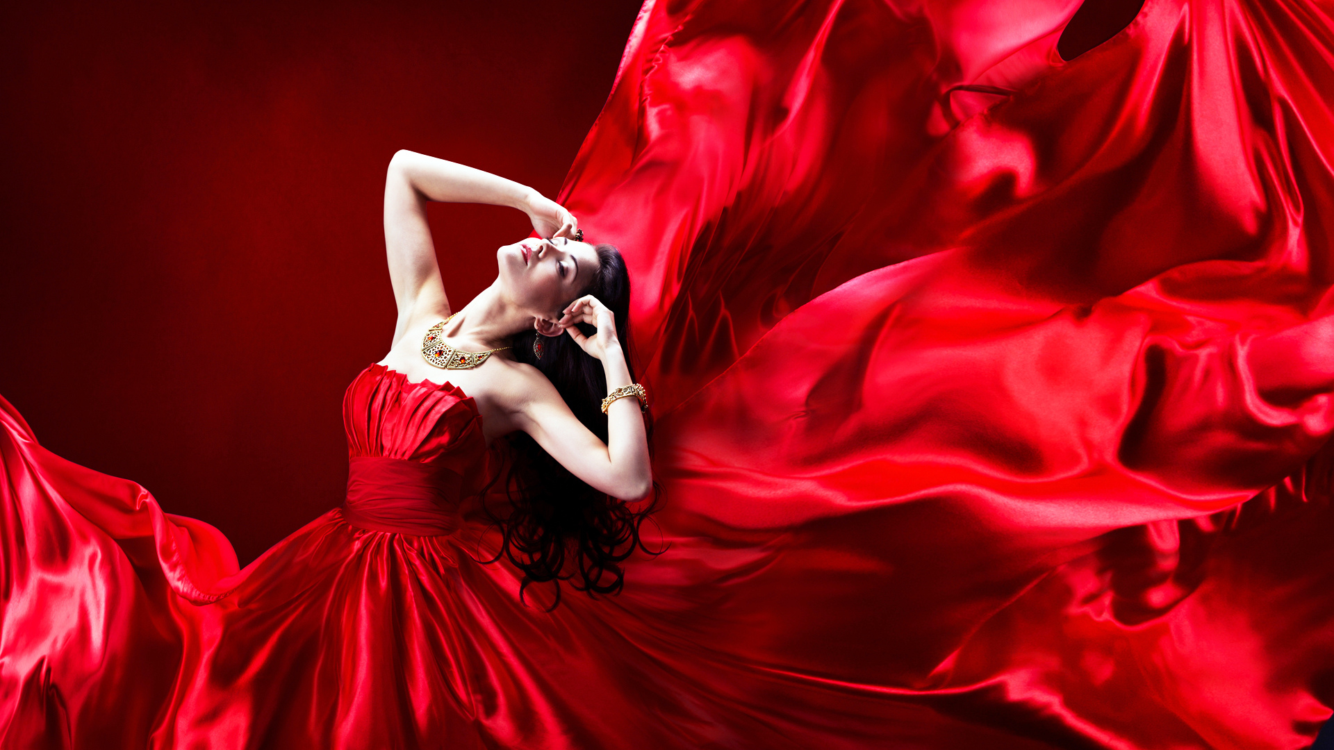 Красивая Картинка Платье Красная Девушка