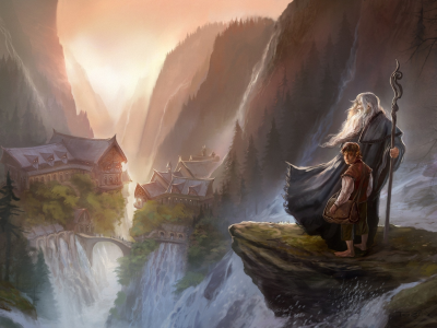 the hobbit, rivendell, an unexpected journey, хоббит, gandalf, гэндальф, Арт