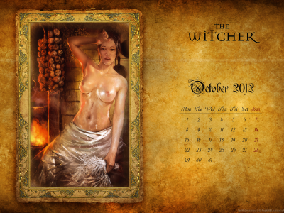 ведьмак, арт, календарь