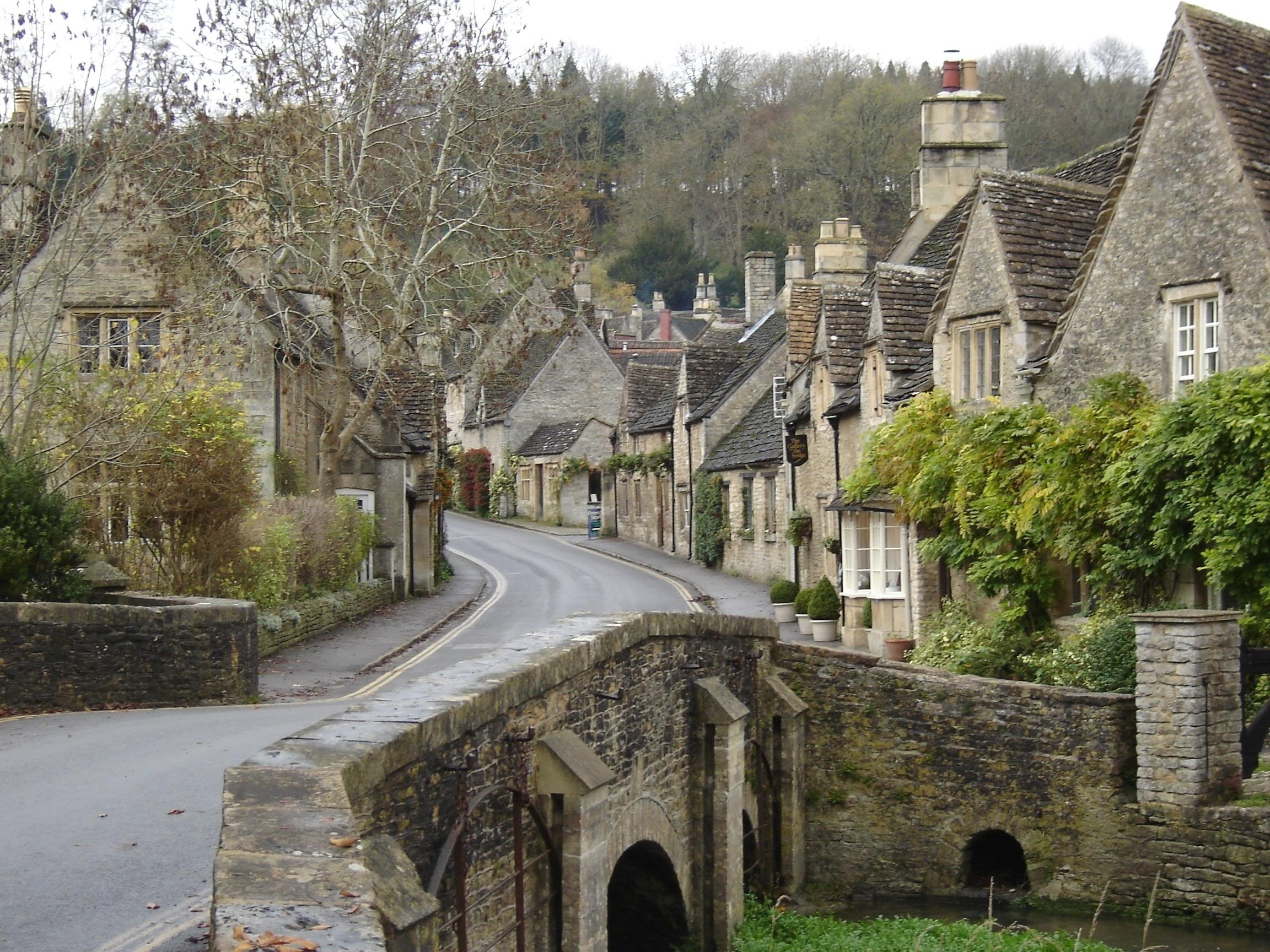 Обои bibury, улица, дома, мост, англия на рабочий стол