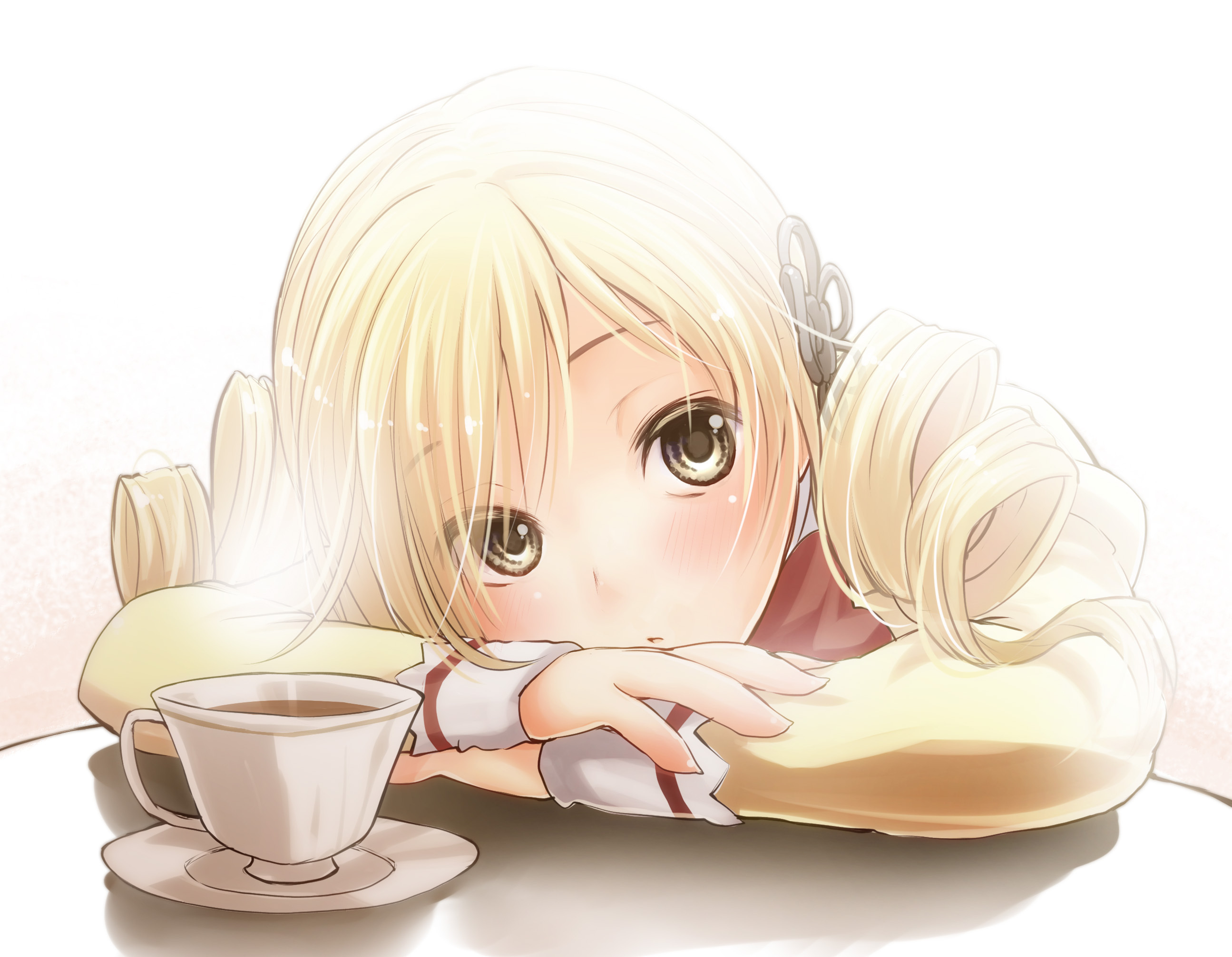 Девушка блондинка аниме рисунки
