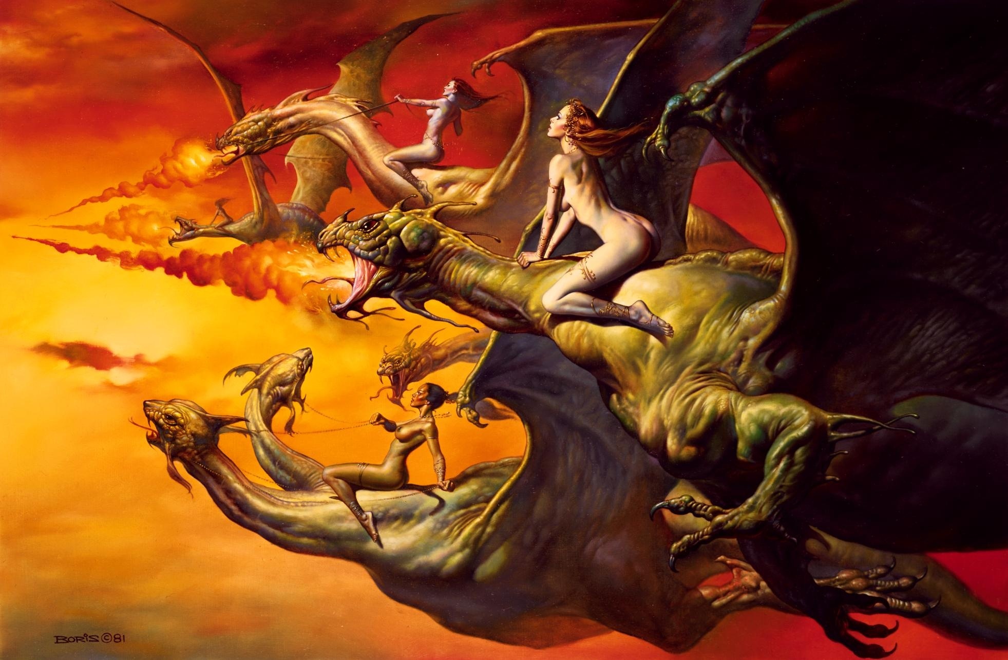 Борис Валледжо картины дракон
