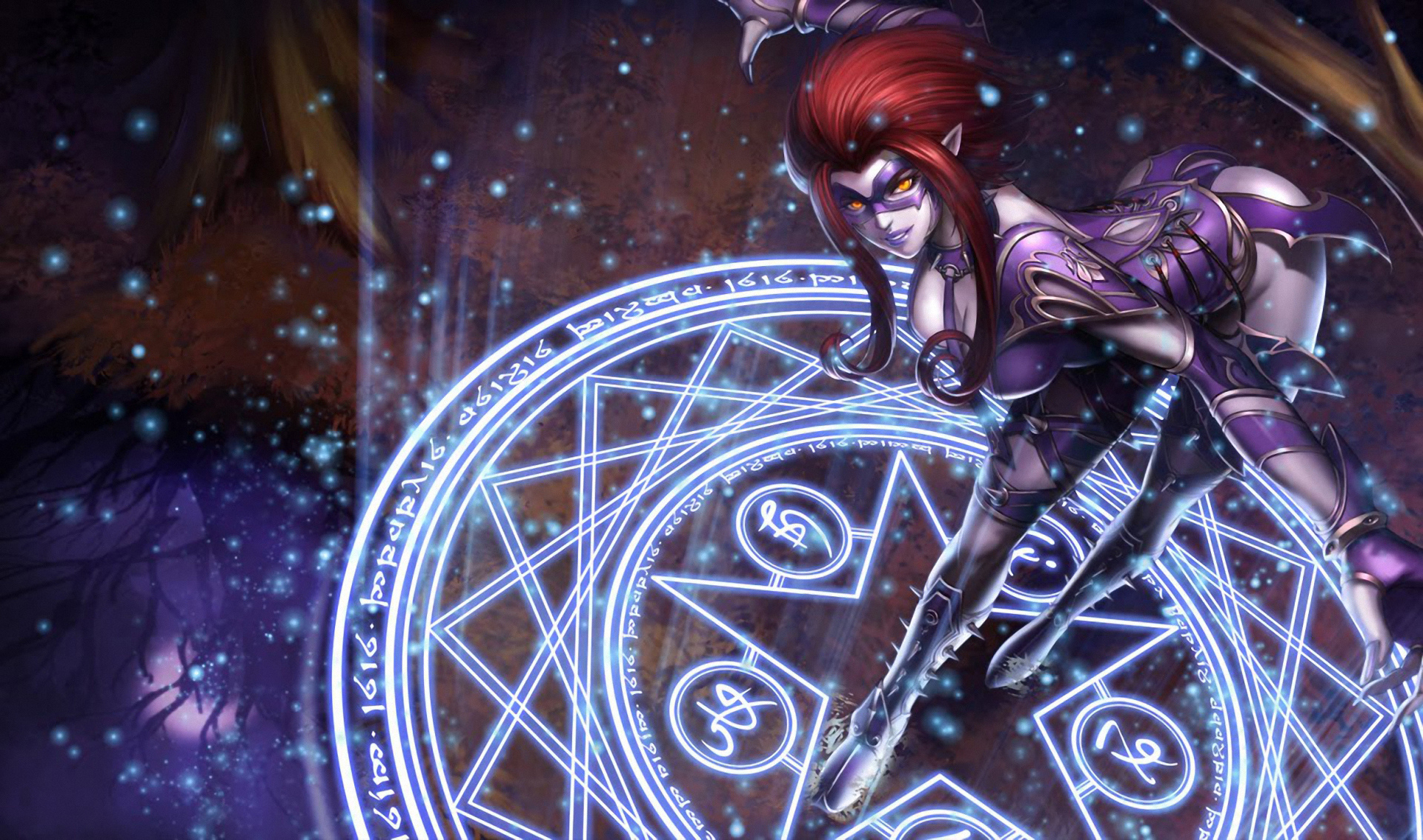 Обои маска, evelynn, девушка, шипы, костюм, League of legends, lol на  рабочий стол