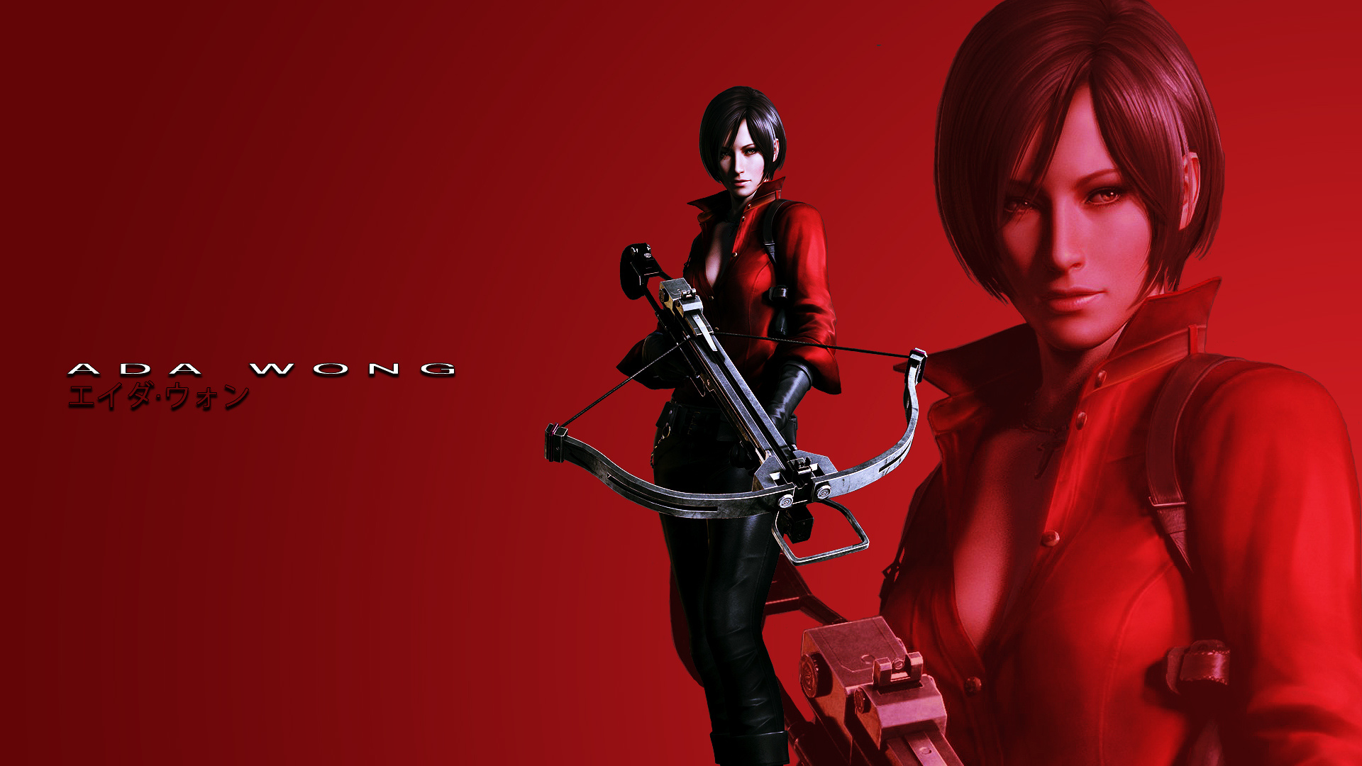 Обои обитель зла, красный фон, ada wong, ада вонг, Resident evil 6 на  рабочий стол