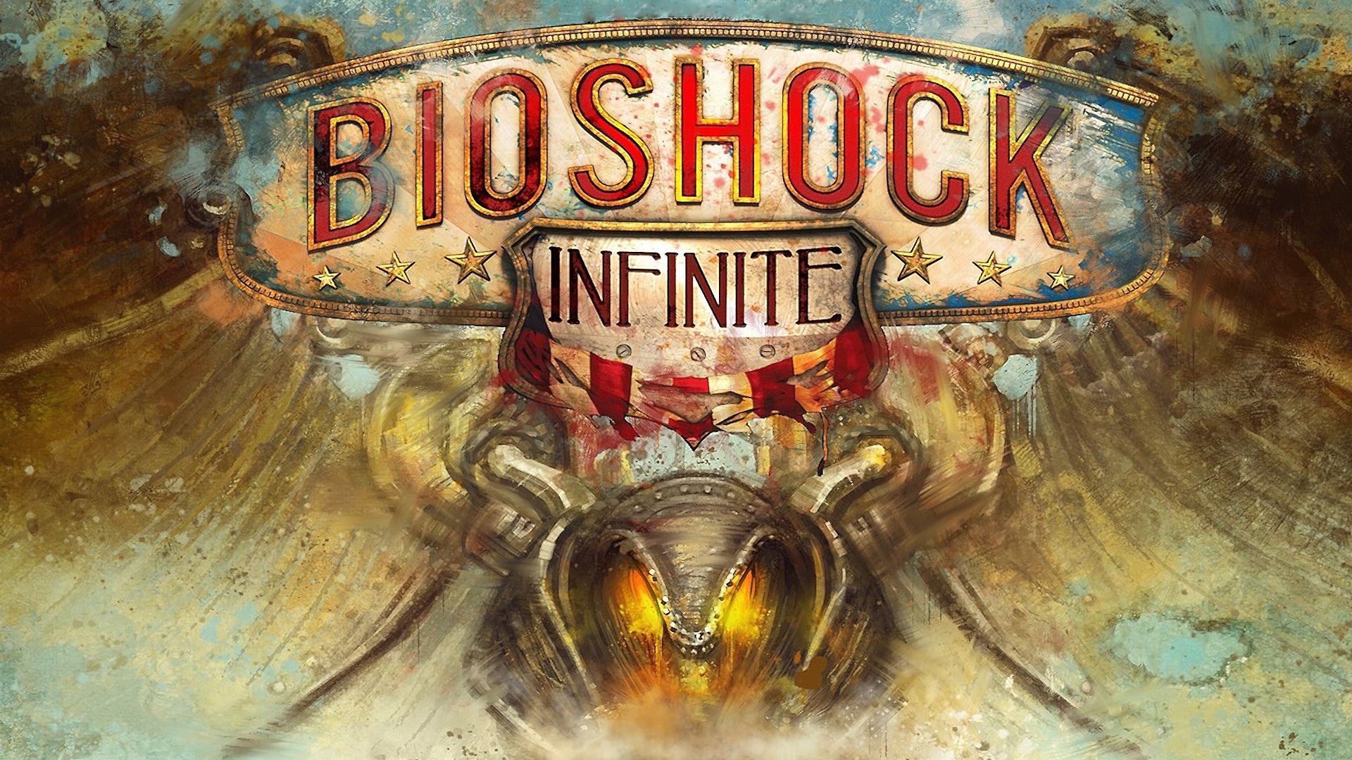 Обои лого, 2k games, логотип, эмблема, infinite, irrational games, bioshock  на рабочий стол