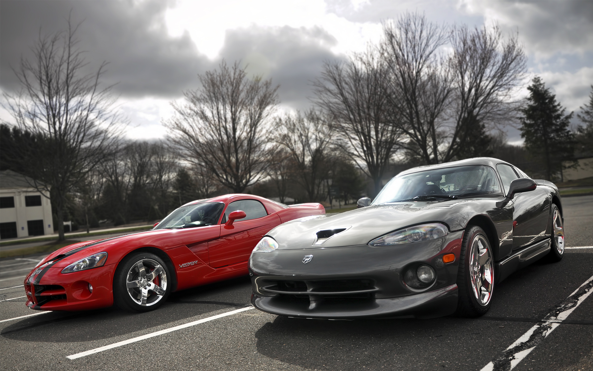 Dodge Viper черный 4k