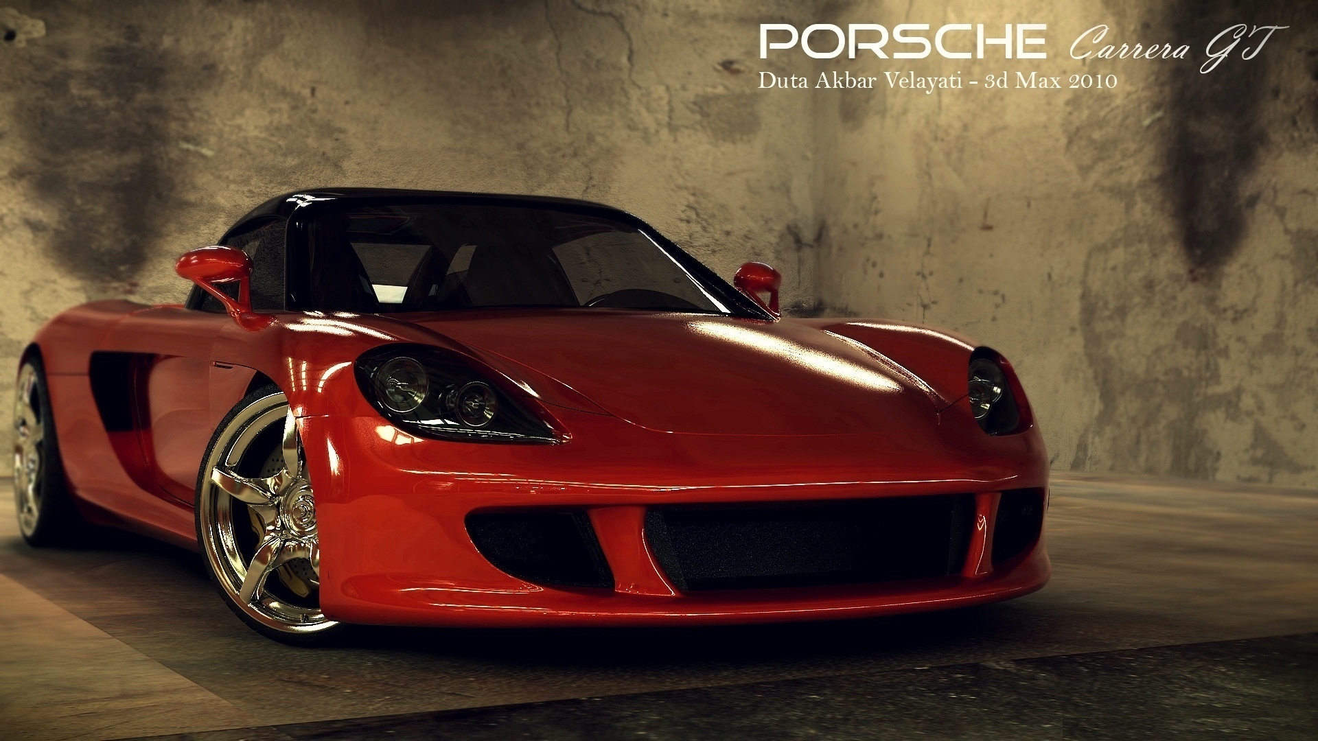 Porsche Carrera gt 2005 красная