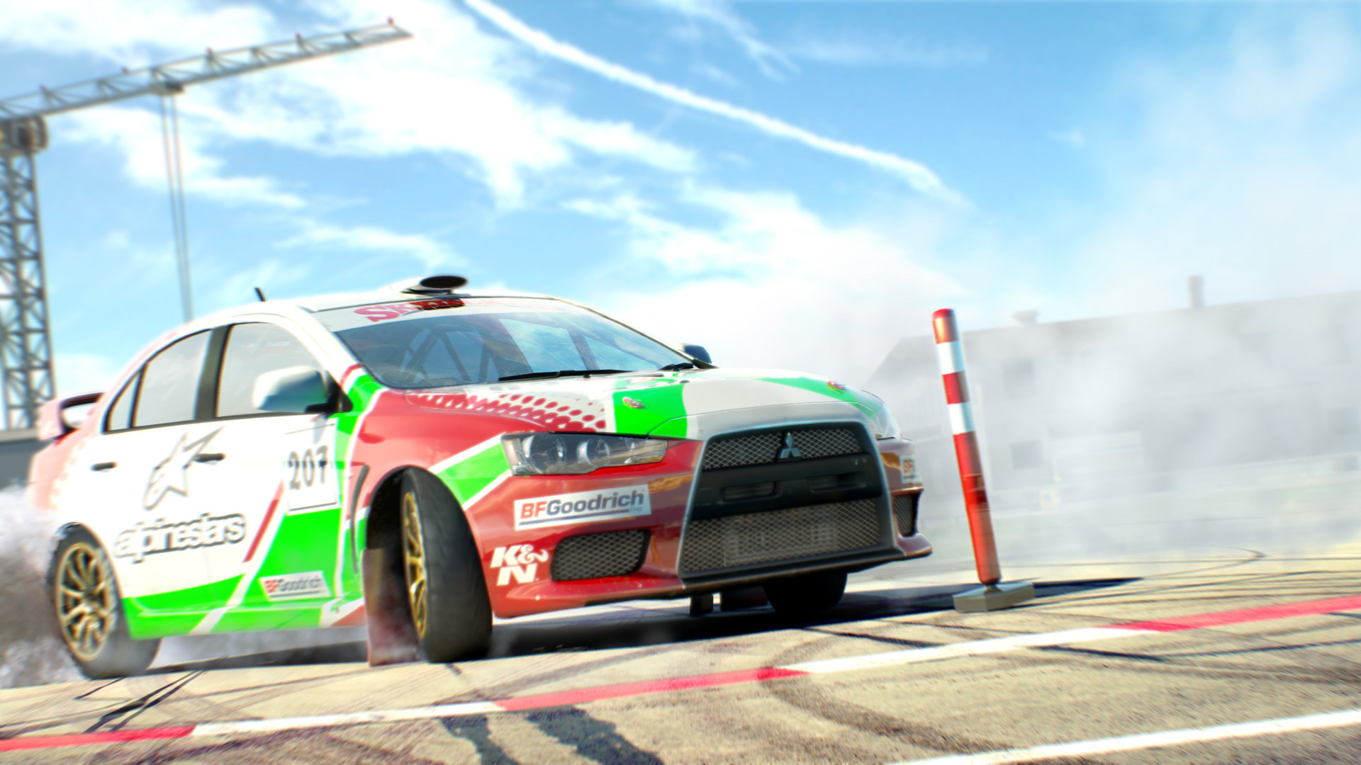 Обои mitsubishi, dirt 3, gymkhana, игра, занос, поворот, game, трасса на  рабочий стол