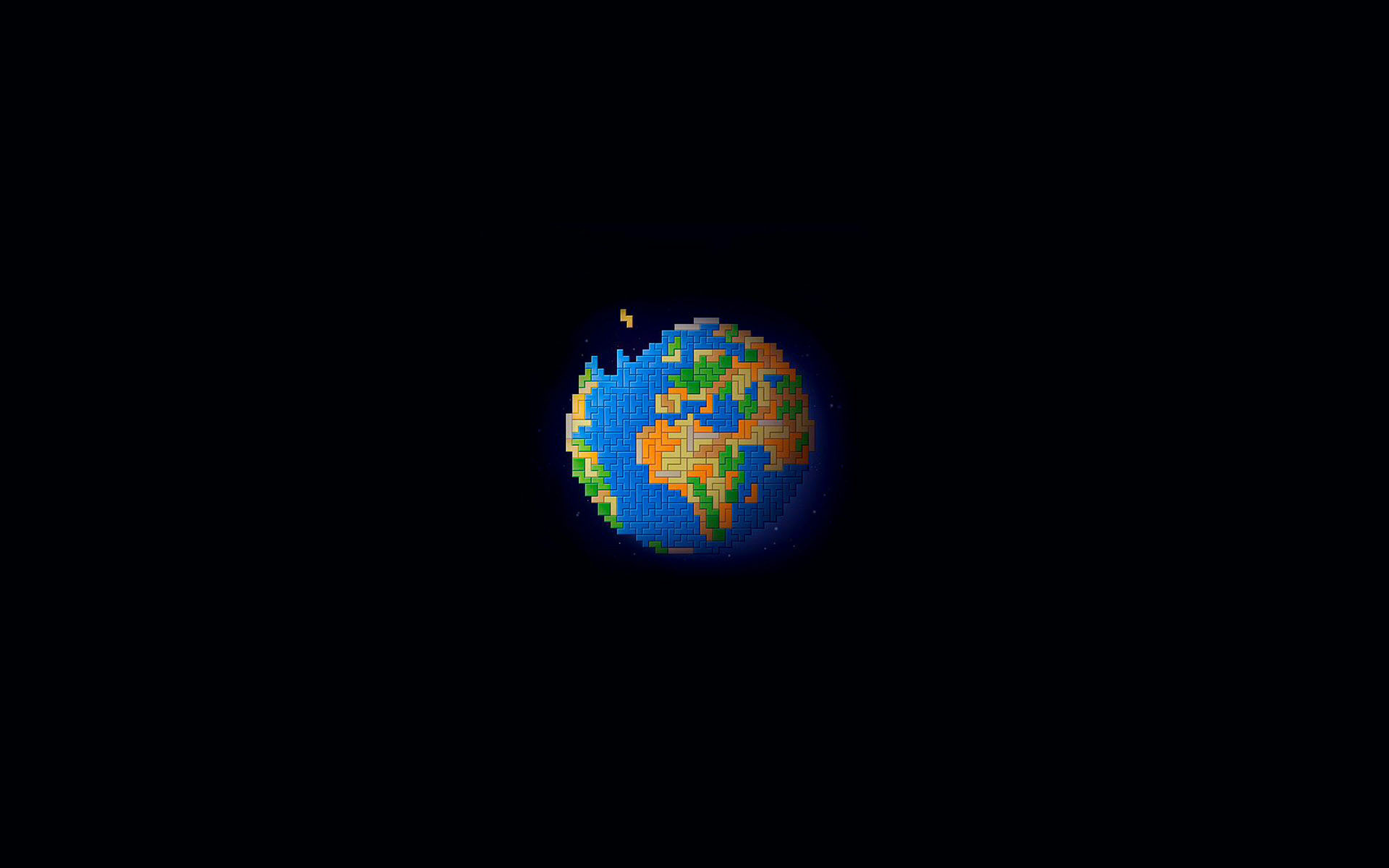 Земля из пикселей