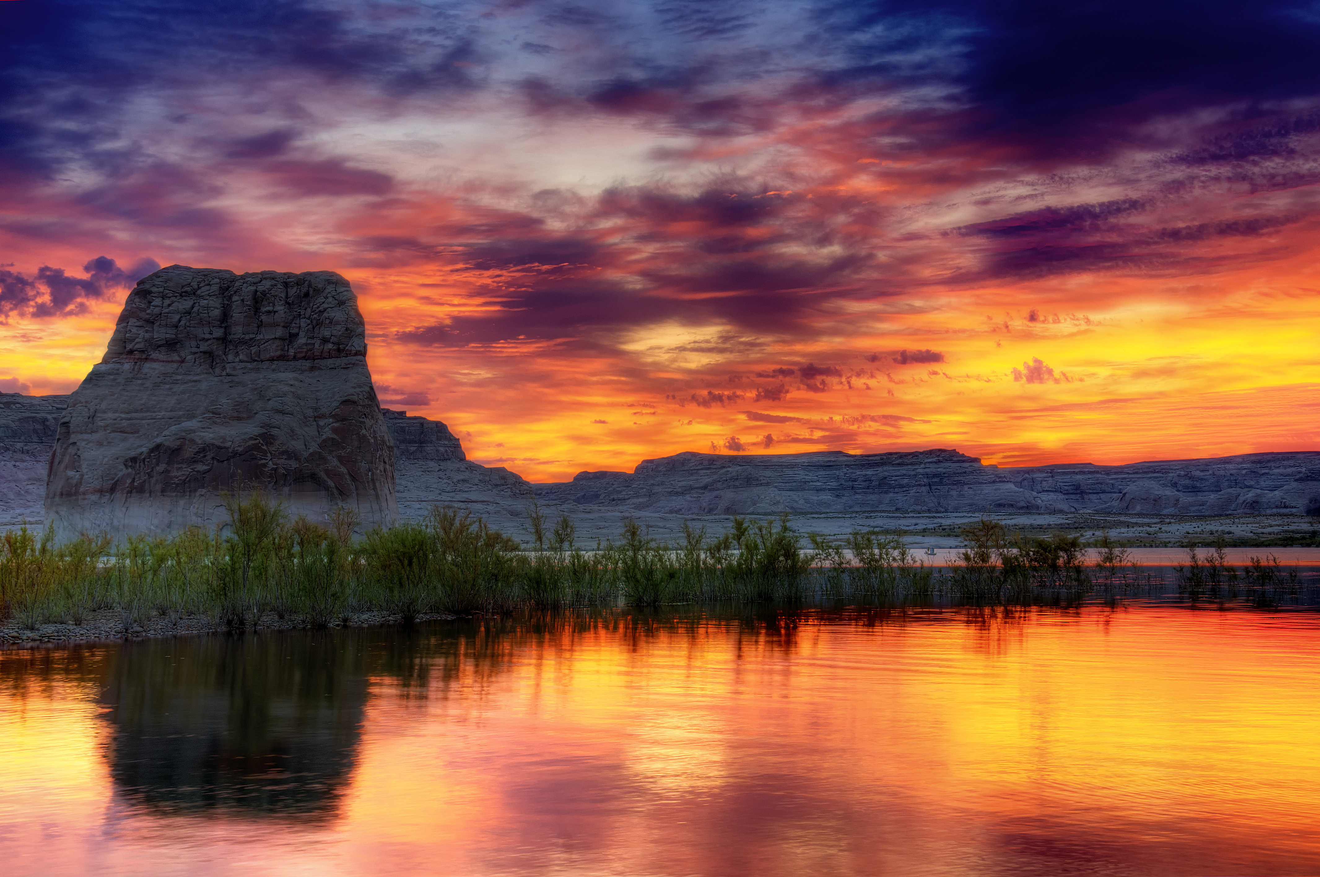 Озеро Пауэлл Аризона рассвет