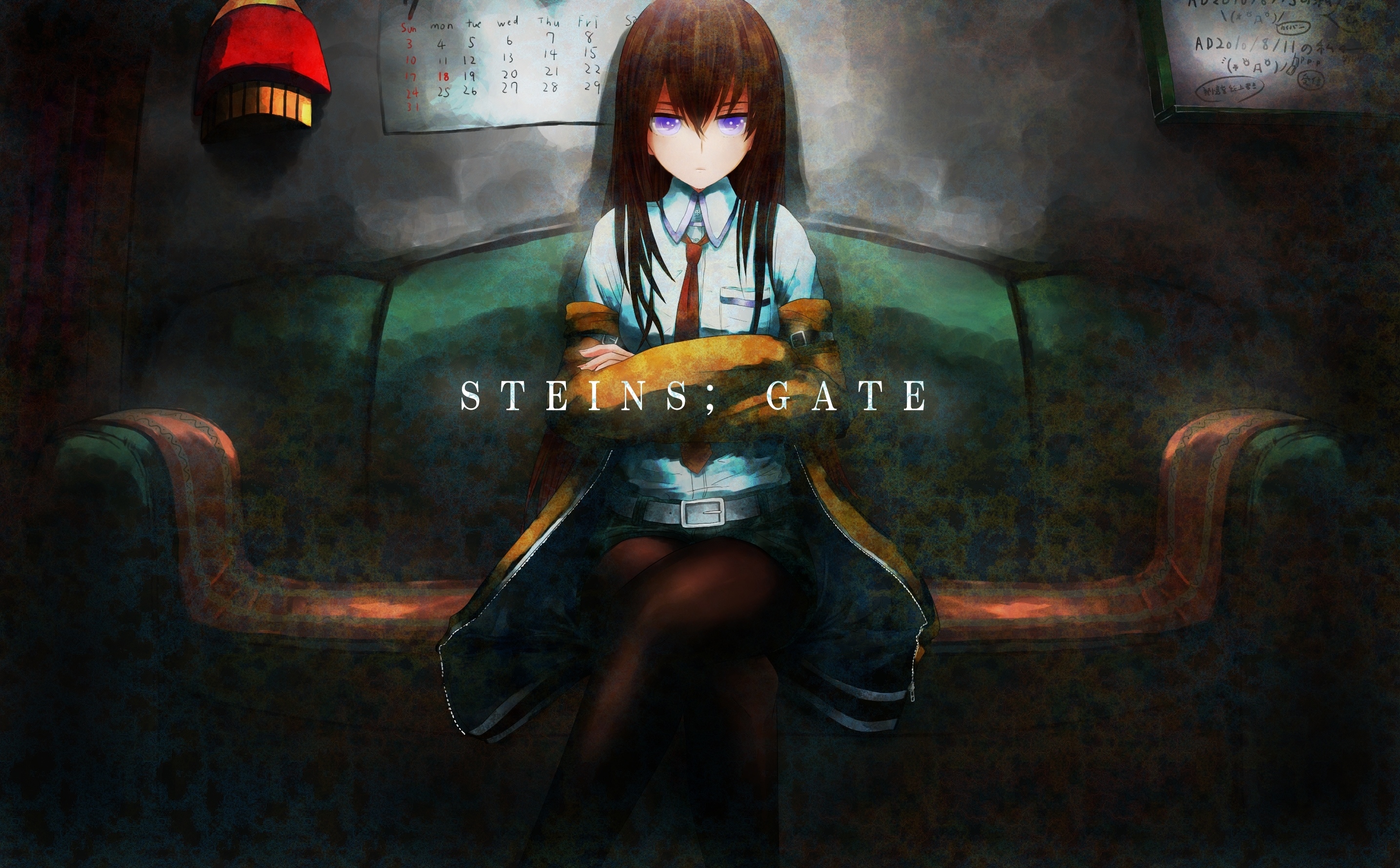 Обои sweeter 6, steins;gate, аниме, makise kurisu, арт, девушка на рабочий  стол