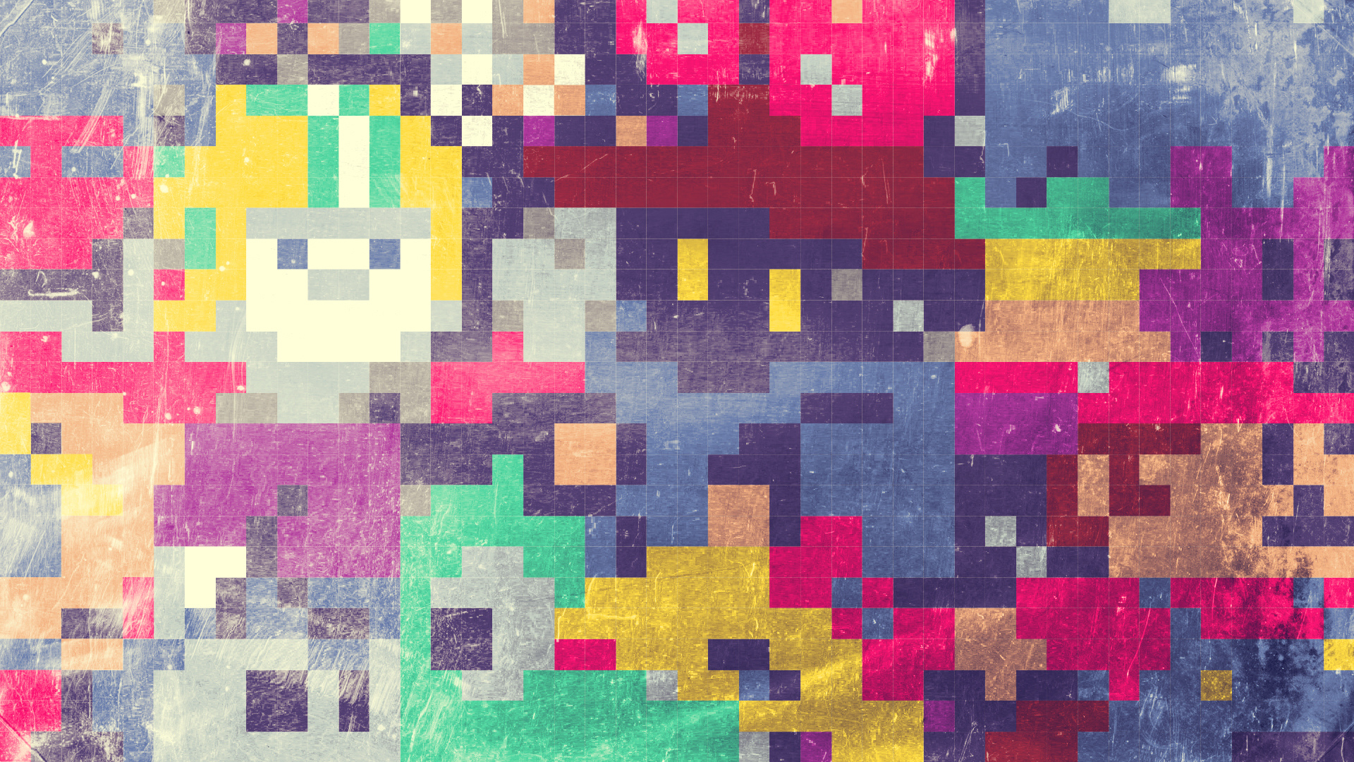Разноцветные пиксели