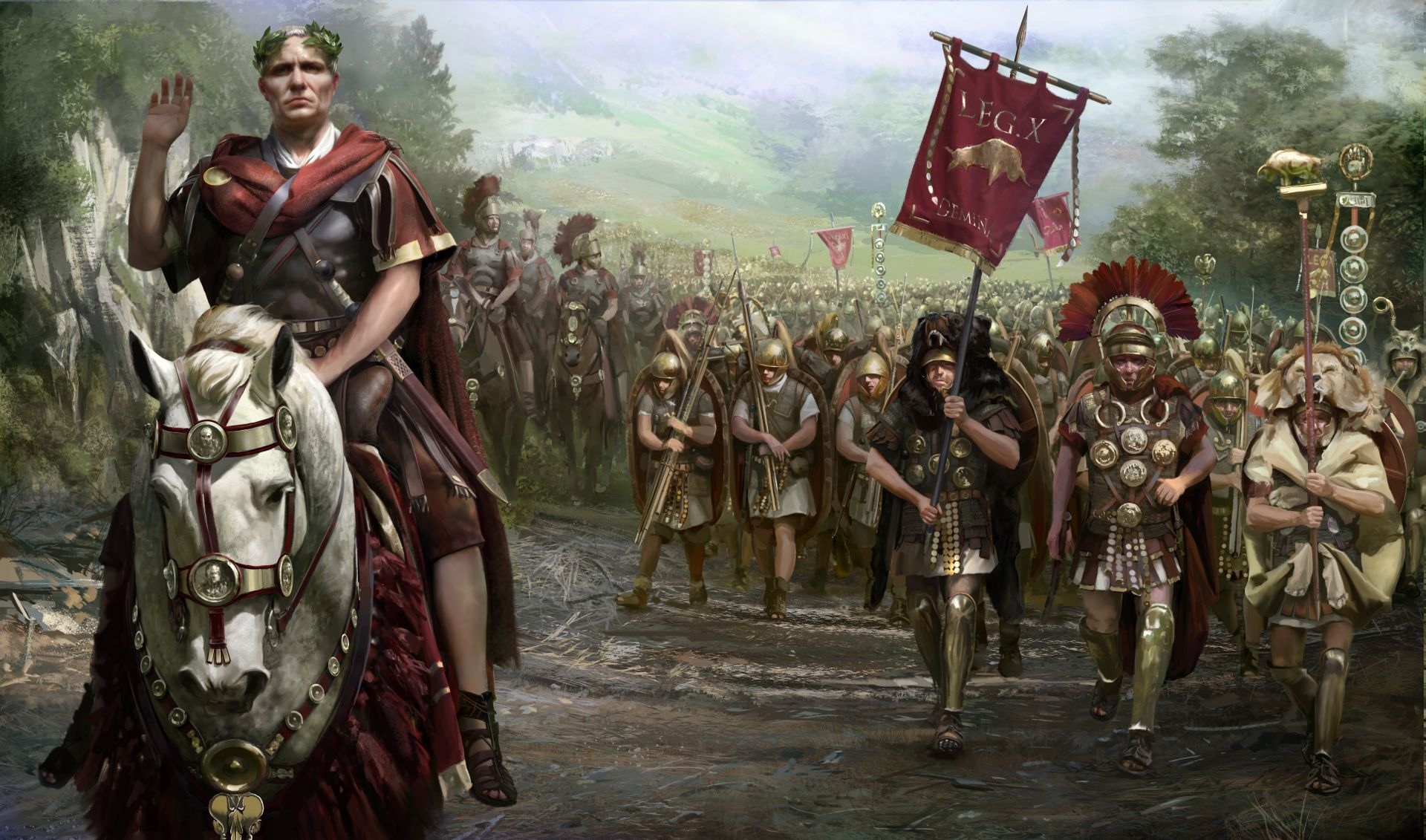 Обои Rome II Total War, art, доспехи, римляне, армия на рабочий стол