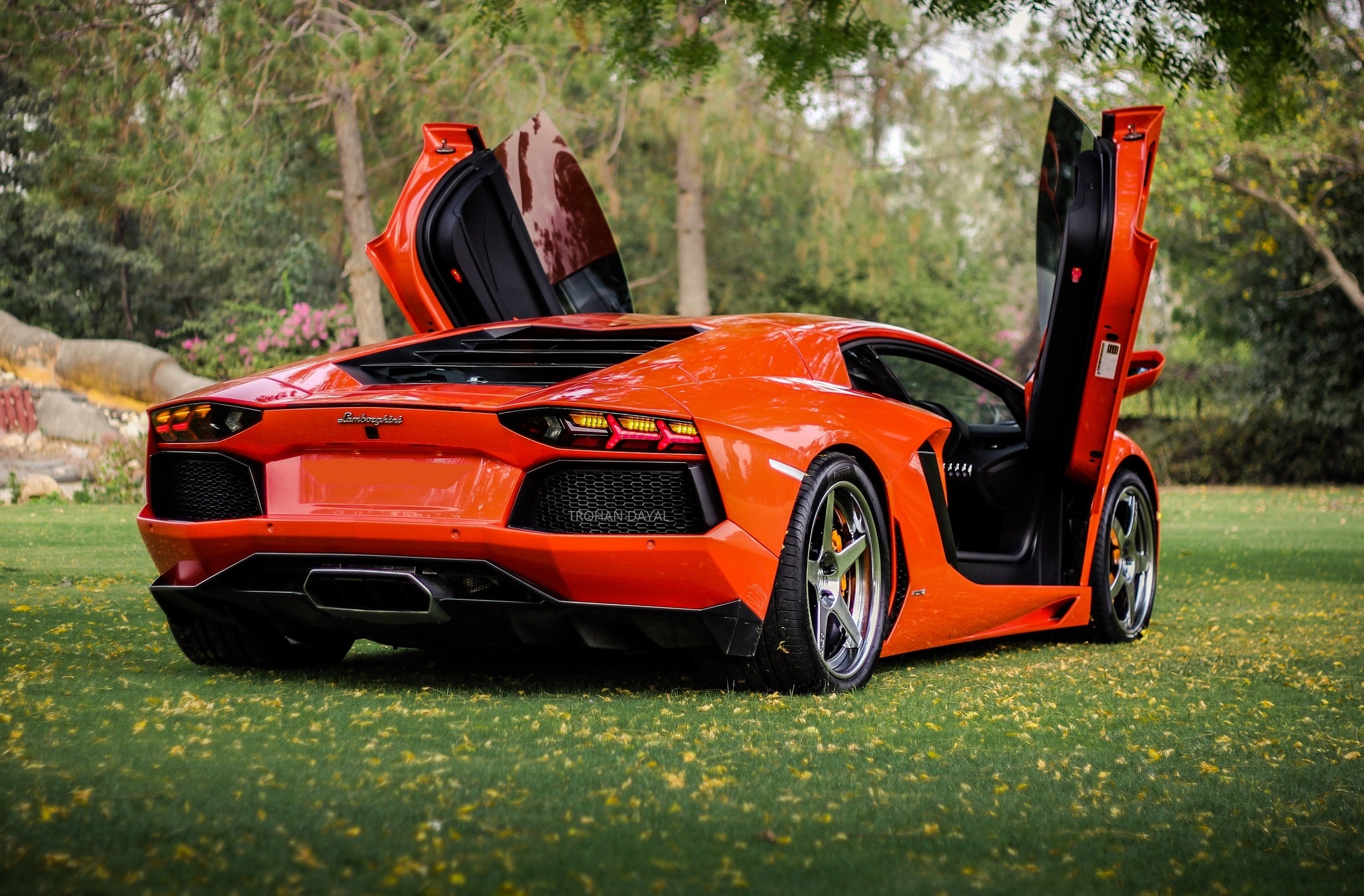 Lamborghini Aventador lp700 4 оранжевый