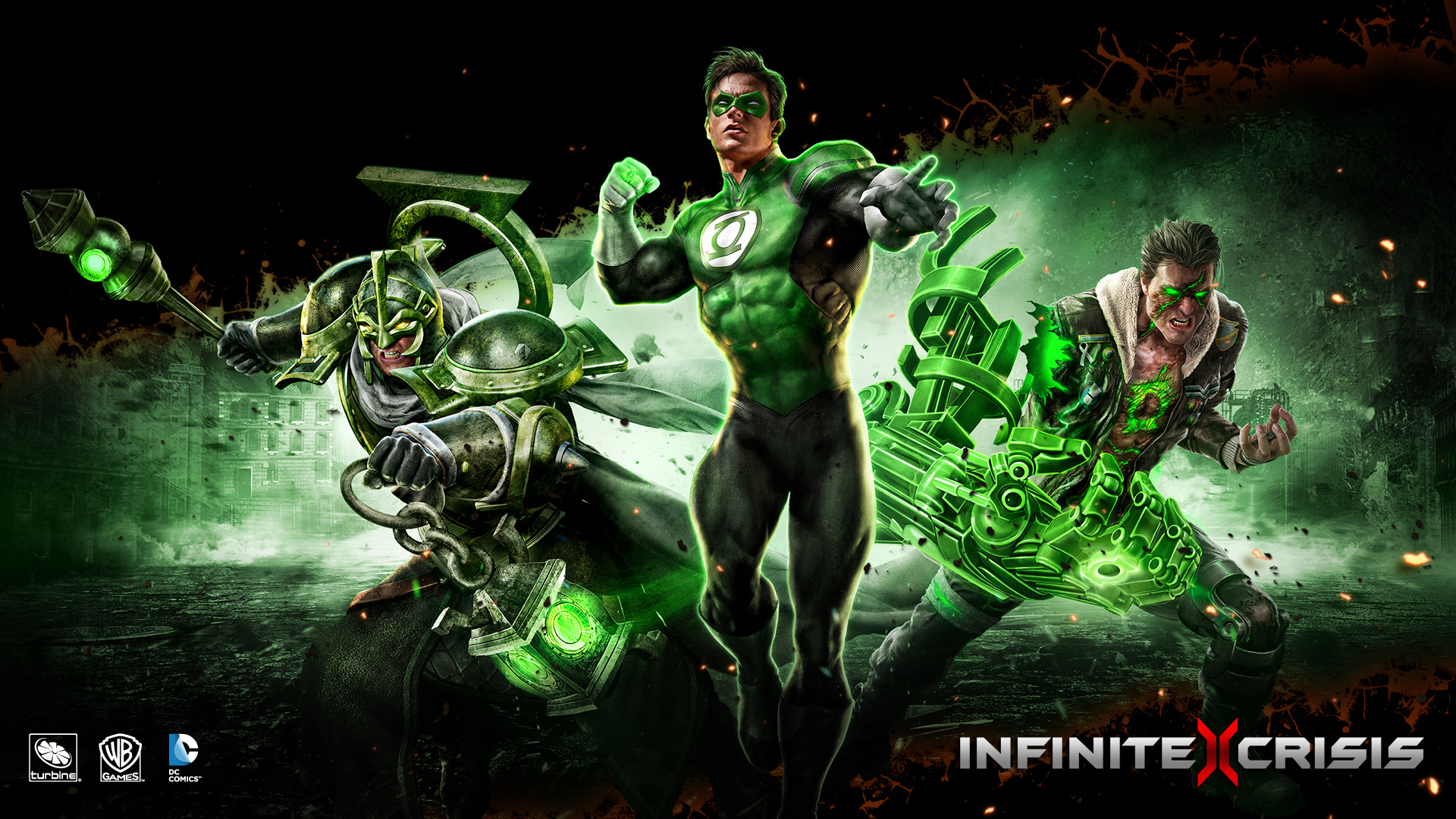 Обои Infinite Crisis, DC, Green Lantern, Зеленый Фонарь, параллельная  реальность на рабочий стол