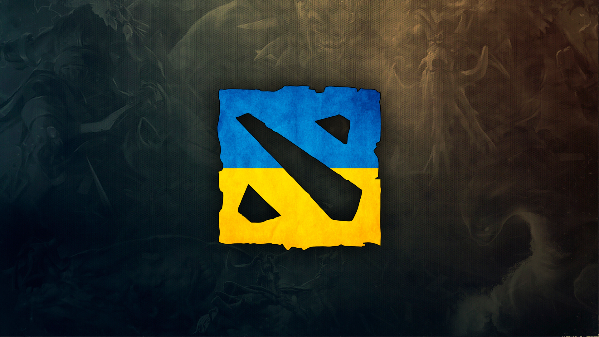 Обои logo, логотип, dota 2, украина, ukraine, игра на рабочий стол