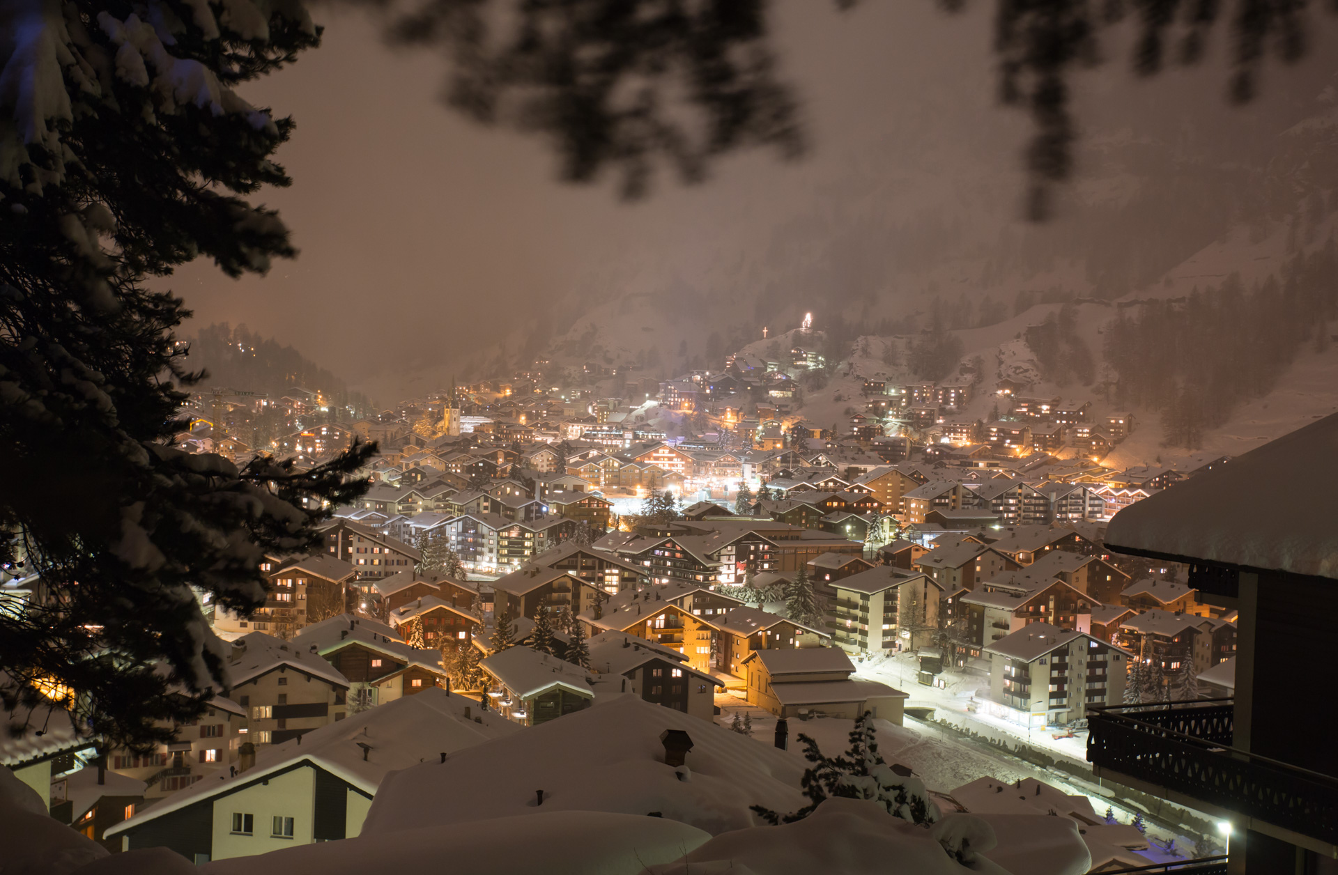 Швейцария городок снежный