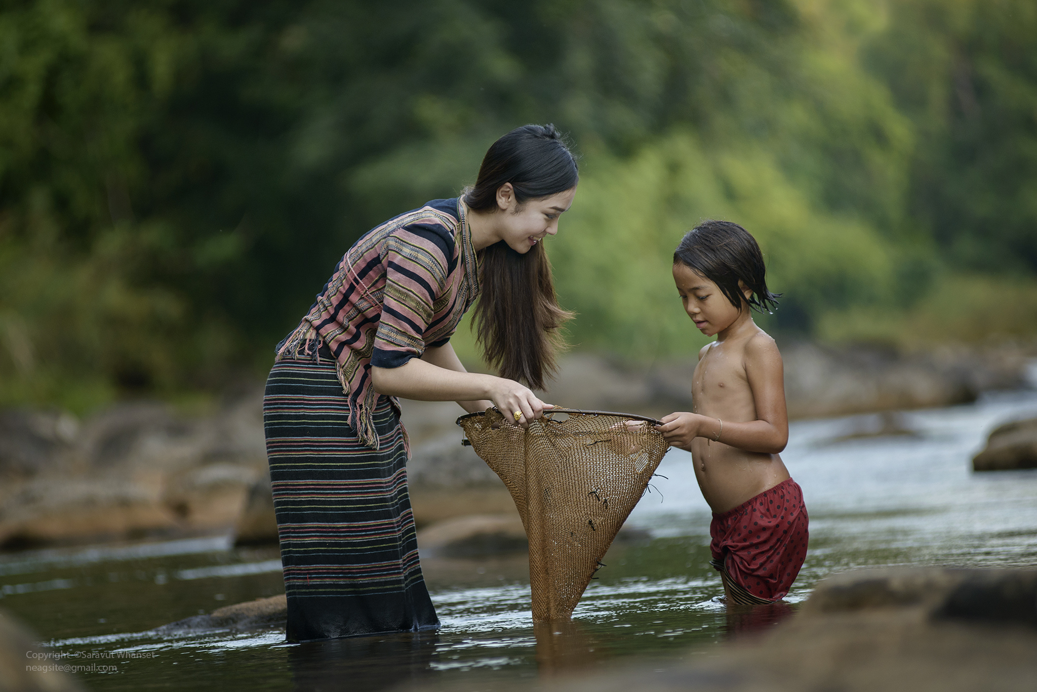 Bathing in Cambodia