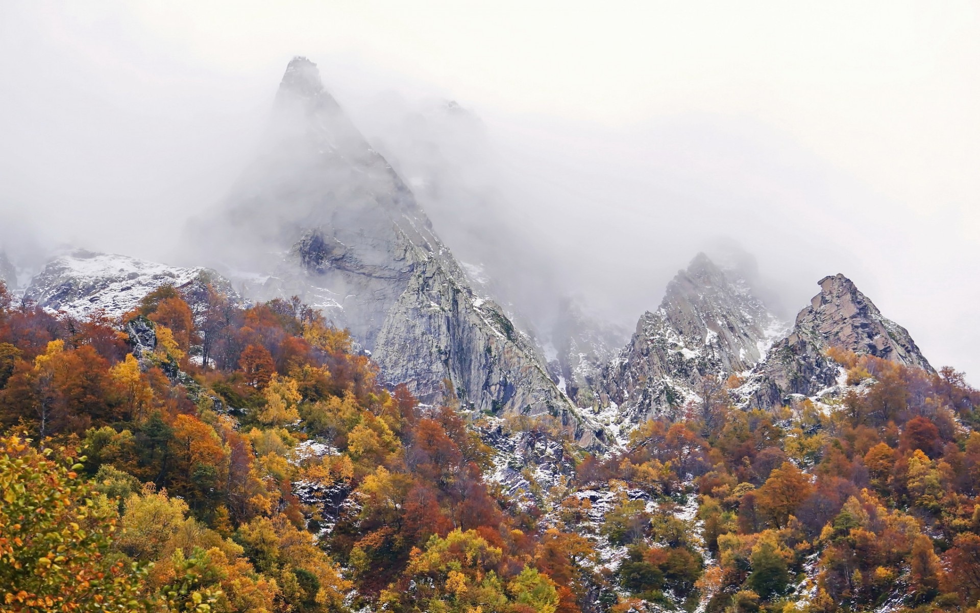 Красная Поляна горы осень