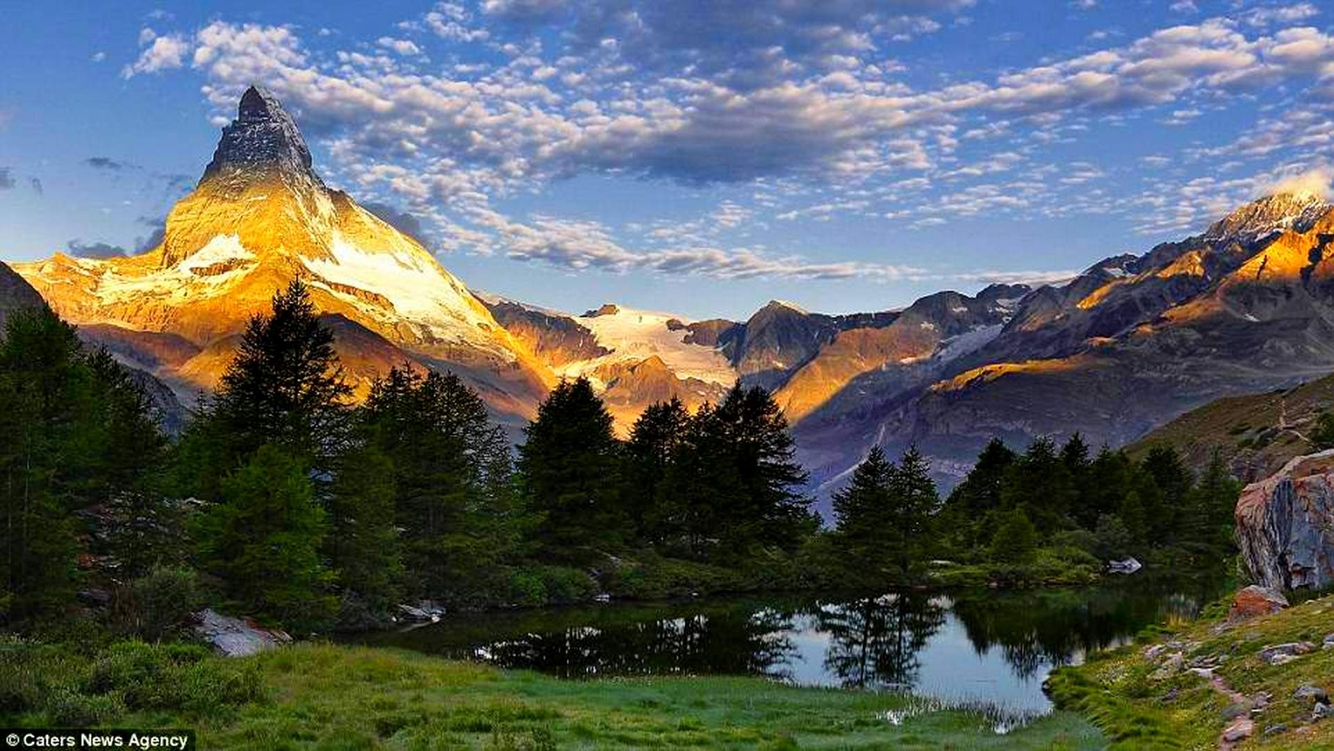 Швейцария Альпы Matterhorn