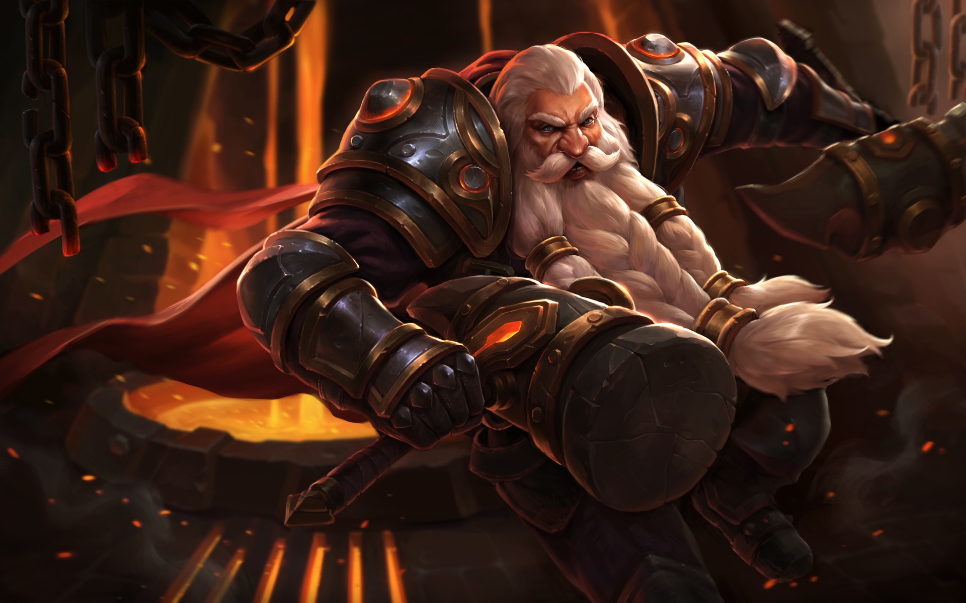 Обои арт, art, игра, heroes of newerth, dwarf, lord, hon, blacksmith на  рабочий стол