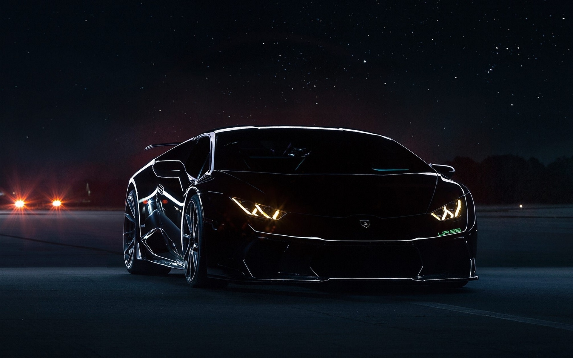 Lamborghini Huracan ночью