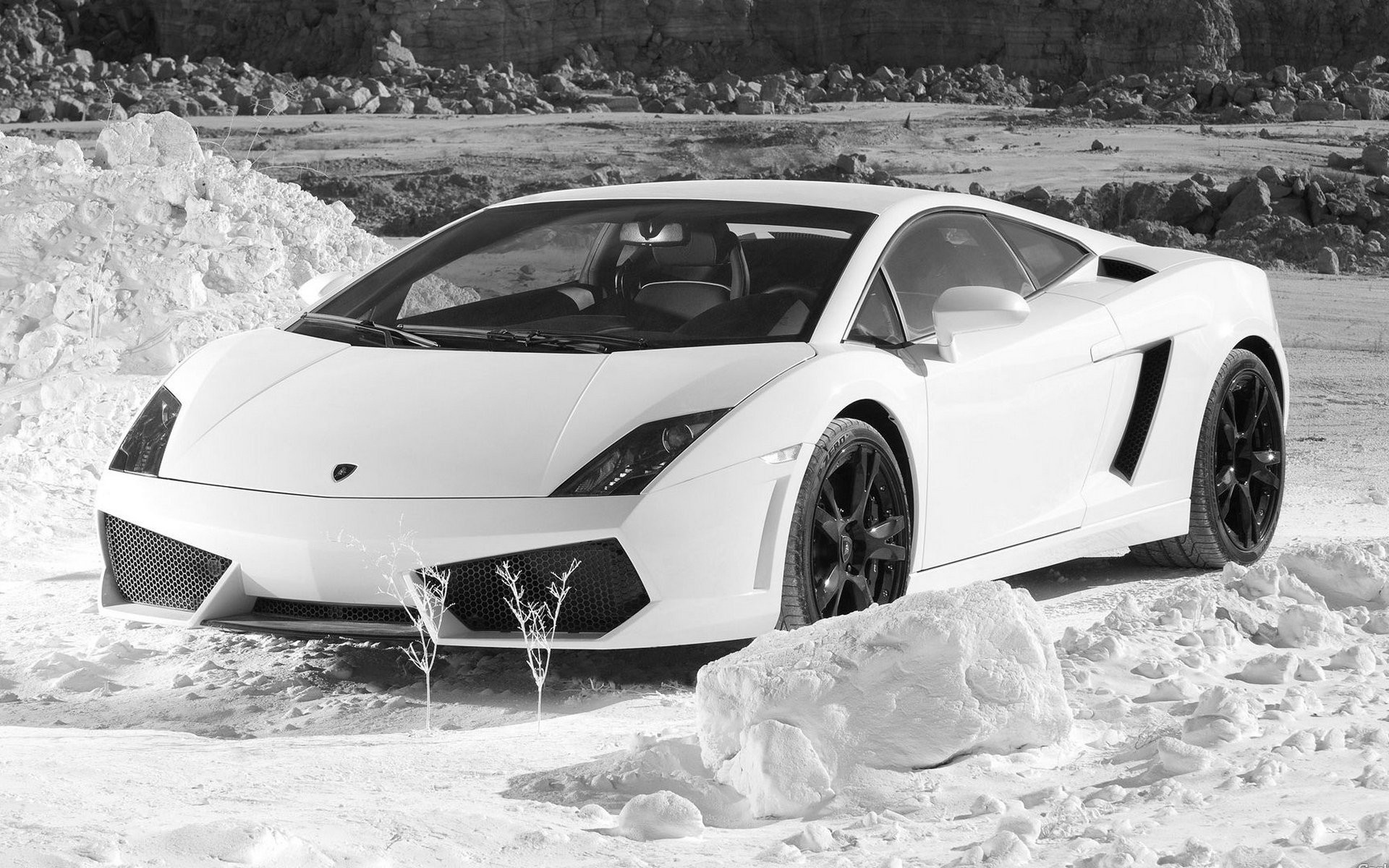 Lamborghini на снегу