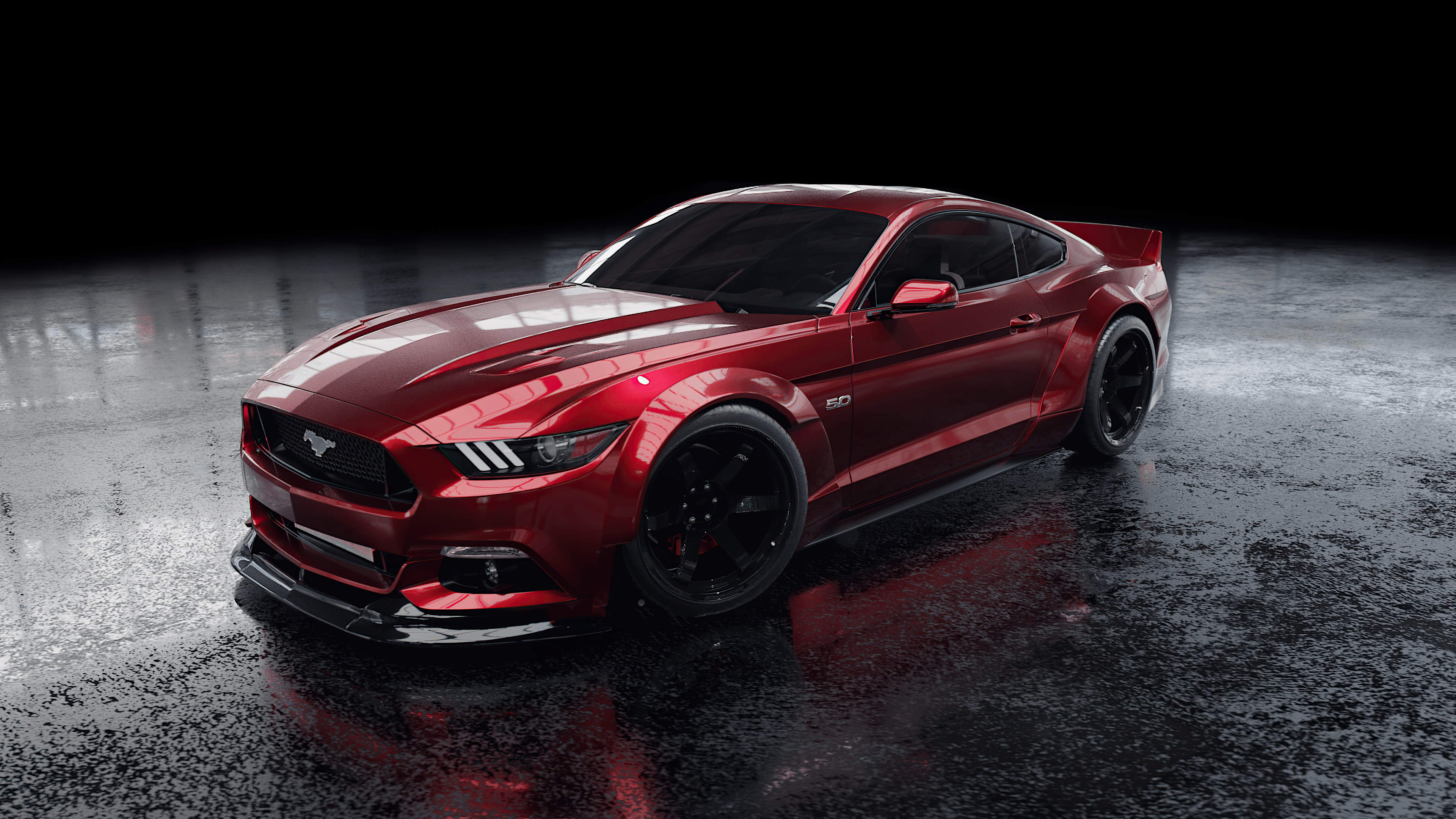 Ford Mustang 2021 красный