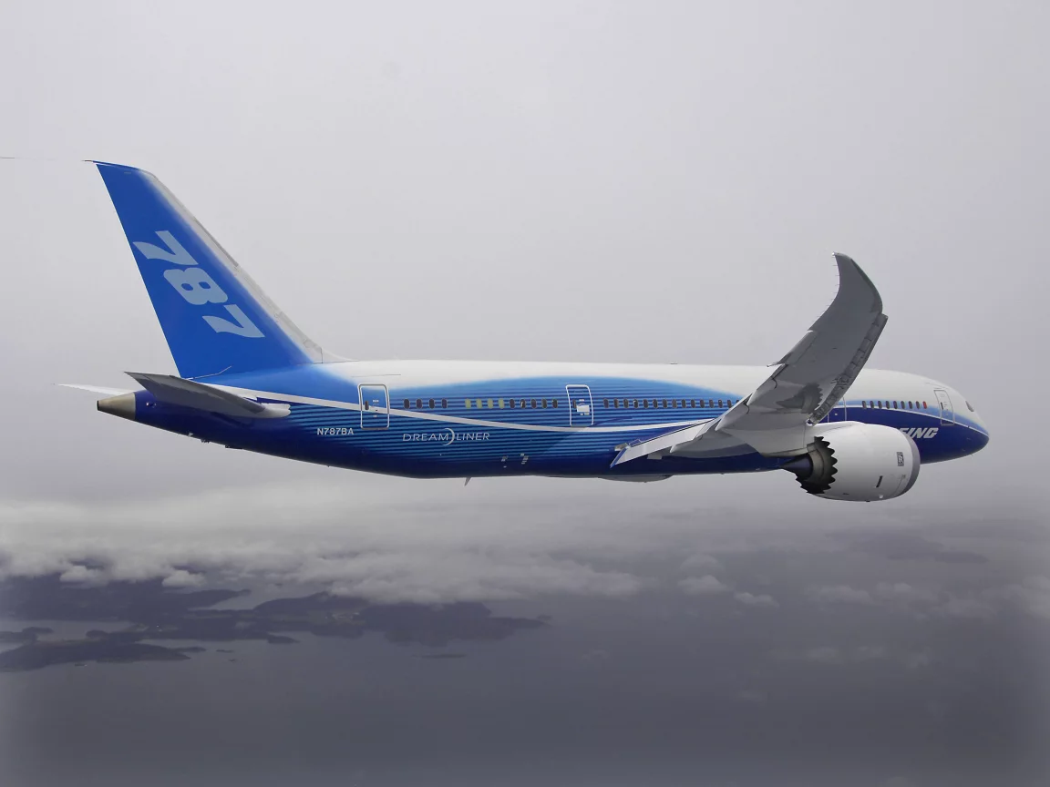 dreamline, boeing, облака, полёт, 787