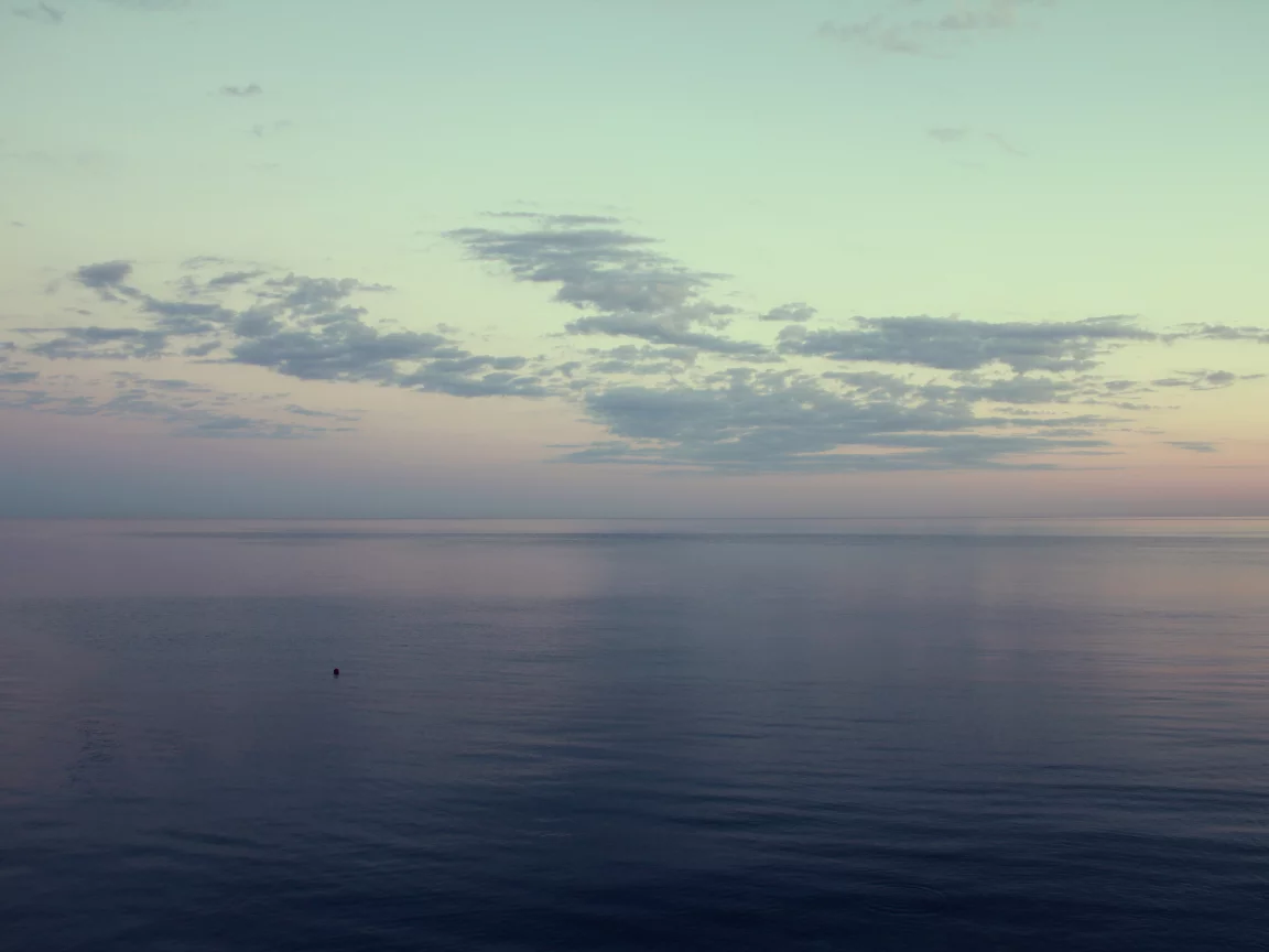 море, солнце, закат, небо