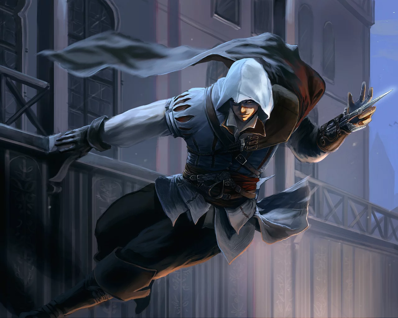 арт, прыжок, assassin