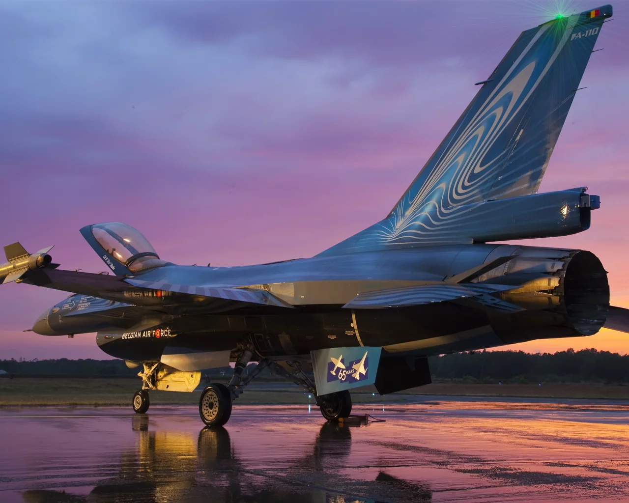 F-16, самолёт, falcon, закат