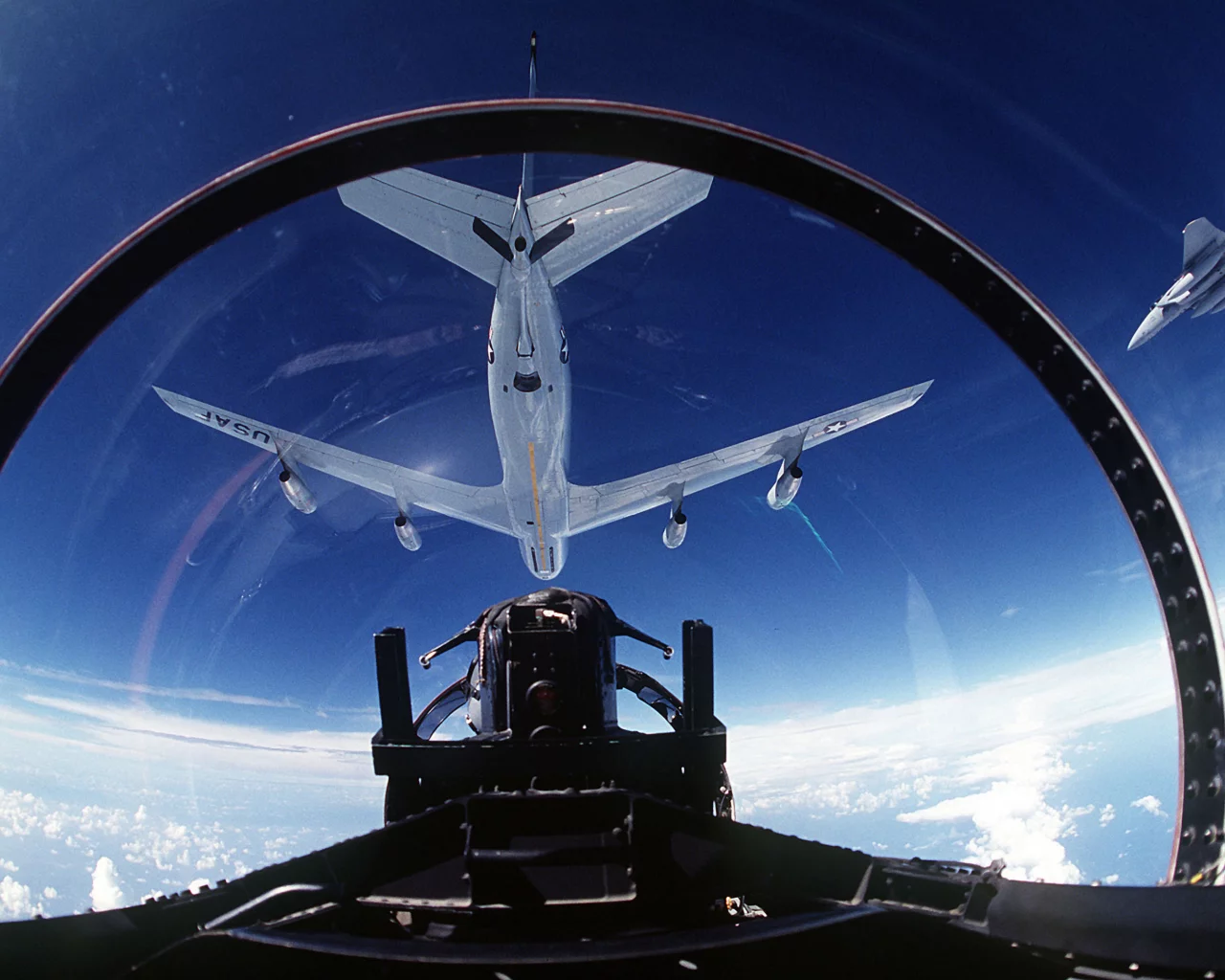 полёт, дозаправка, F-15, истребитель