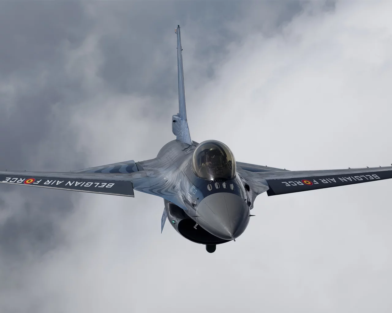 полёт, F-16, облака