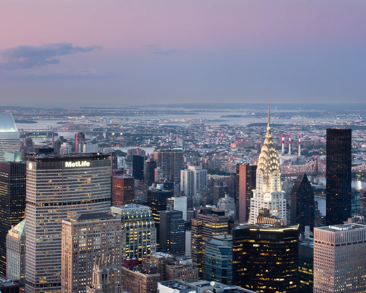 закат, New york, Манхэттен, небоскрёбы, дома, город, Нью-йорк, здания, Manhattan
