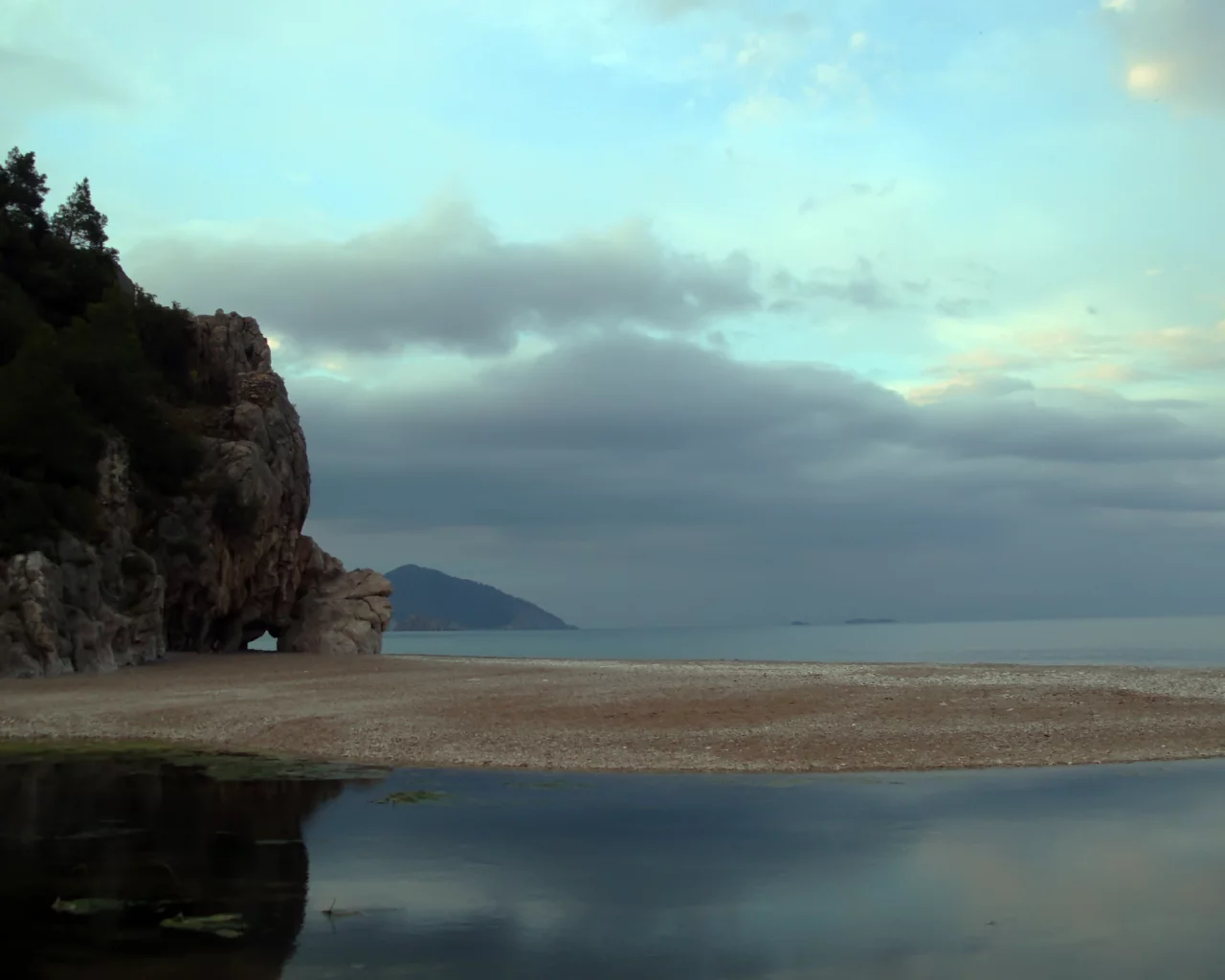 берег, море, скалы