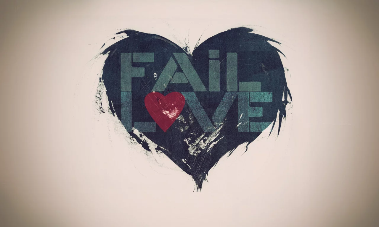 fail, love, графика, сердце