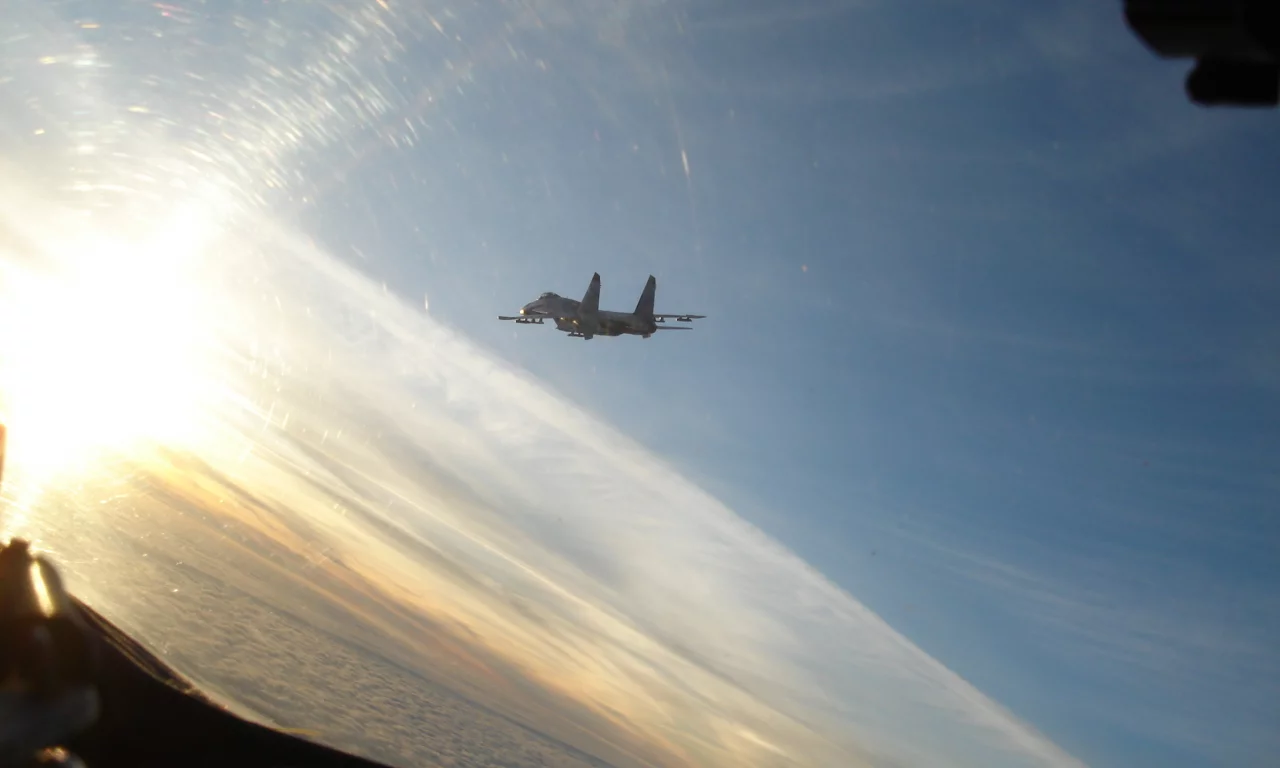 Су-27, облака, полёт, истребитель, небо