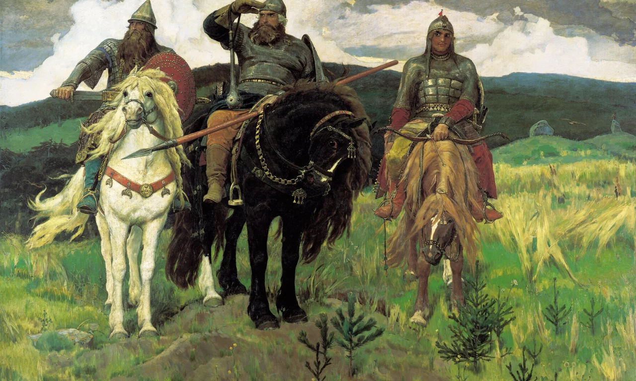 васнецов виктор михайлович, фольклор, былины, сказка, богатыри, кони, классика