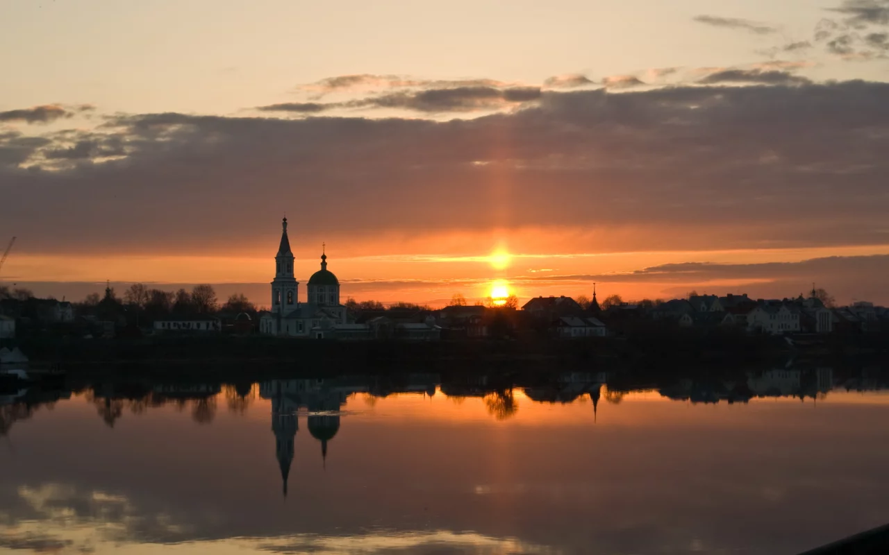 небо, пейзаж, закат