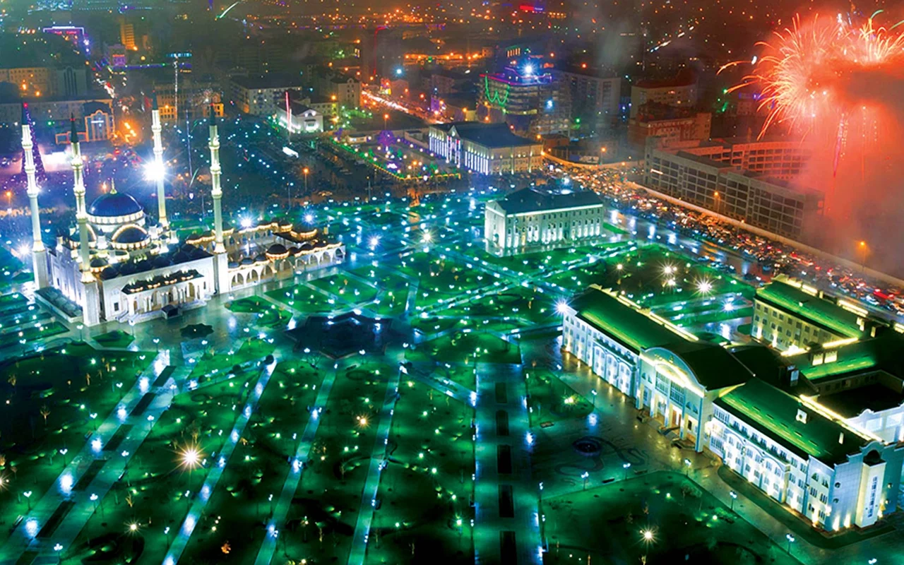 МЕЧЕТЬ, САЛЮТ, ГРОЗНЫЙ, ЧЕЧНЯ