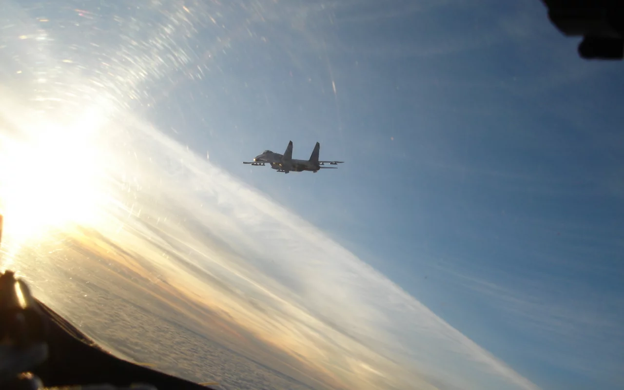 Су-27, облака, полёт, истребитель, небо