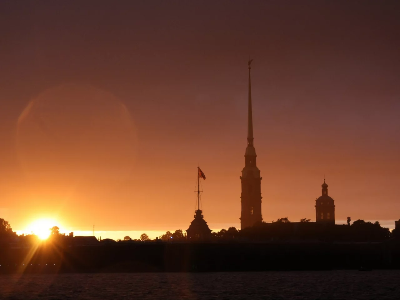 закат, санкт-петербург, петропавловская крепость, питер