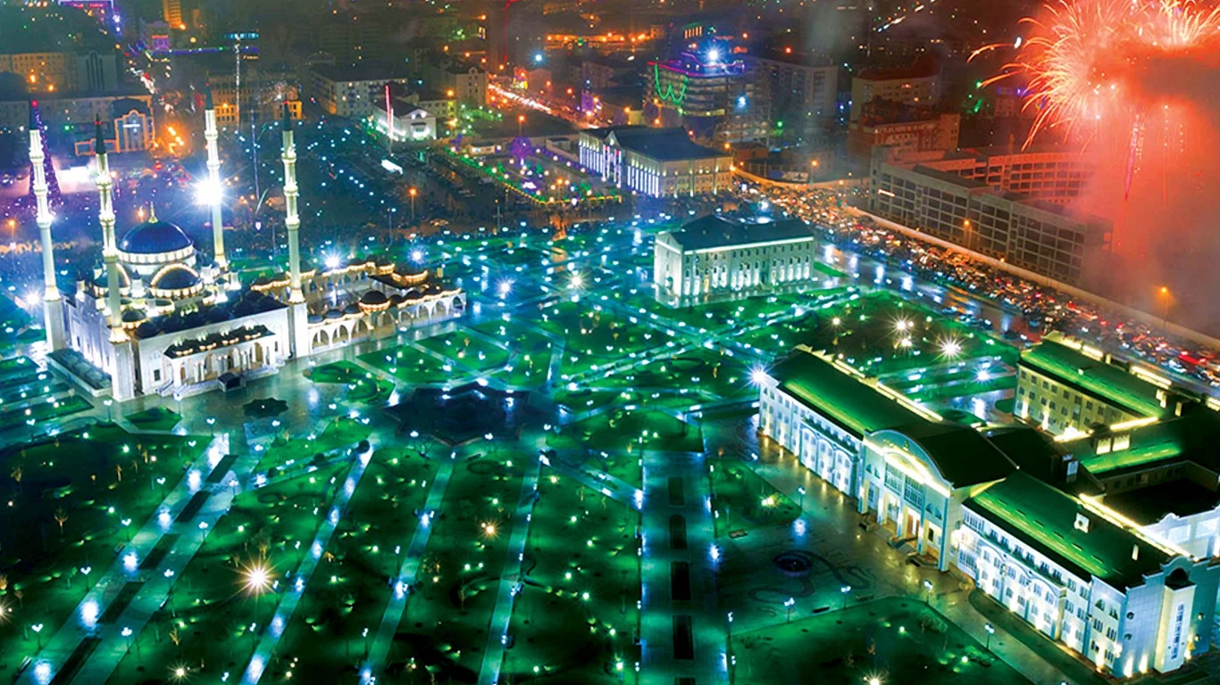 МЕЧЕТЬ, САЛЮТ, ГРОЗНЫЙ, ЧЕЧНЯ