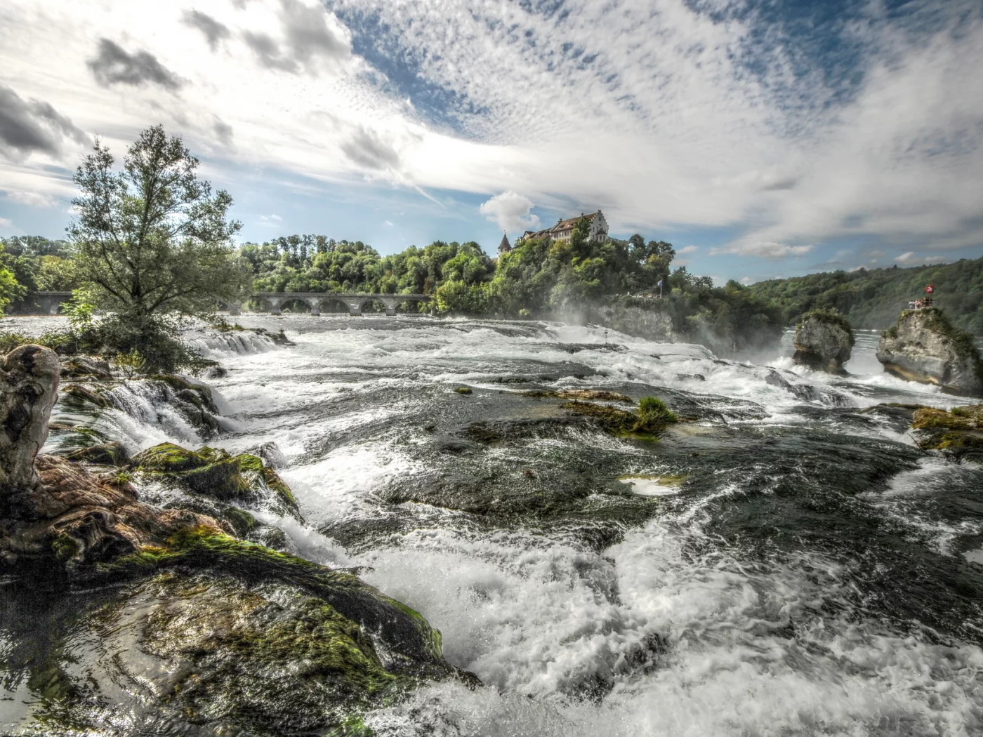 поток, природа, небо, река, пейзаж
