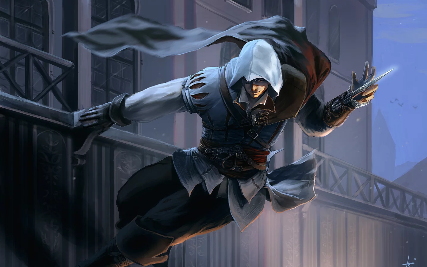 арт, прыжок, assassin