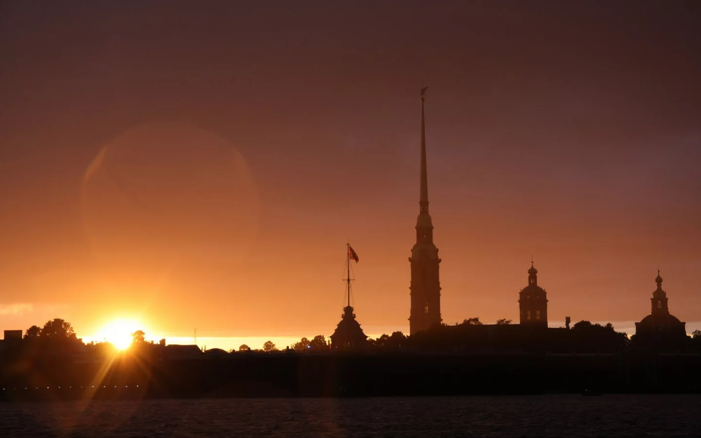 закат, санкт-петербург, петропавловская крепость, питер