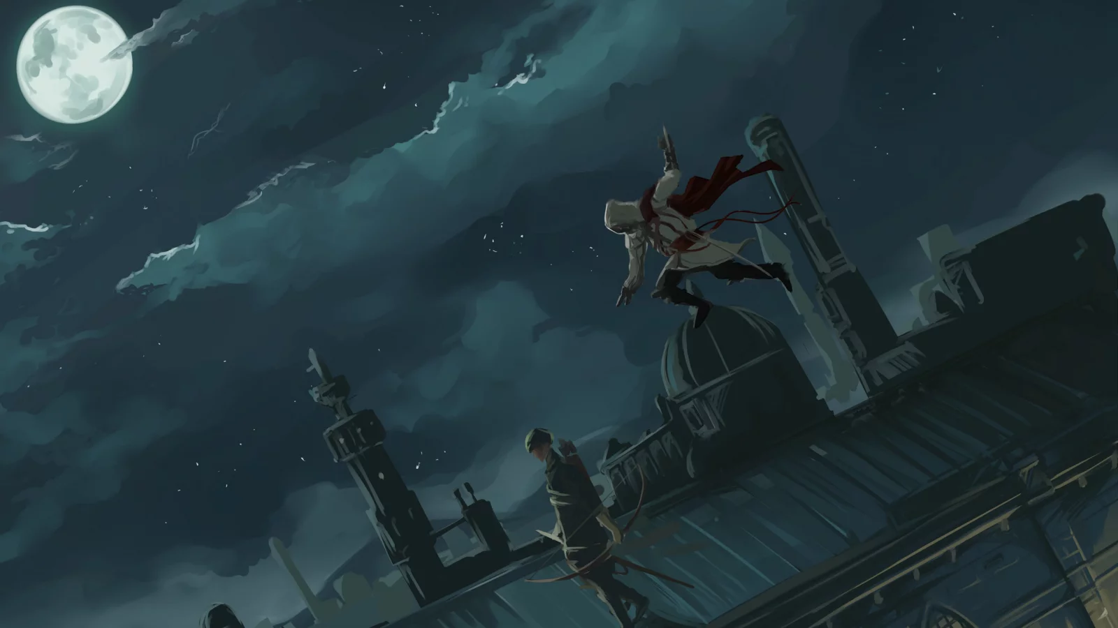 assassin creed, аниме, ночи