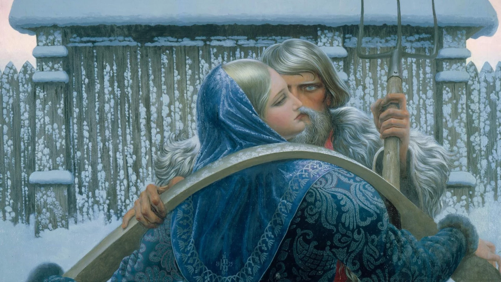 картина, константин васильев, нечаянная встреча, русь