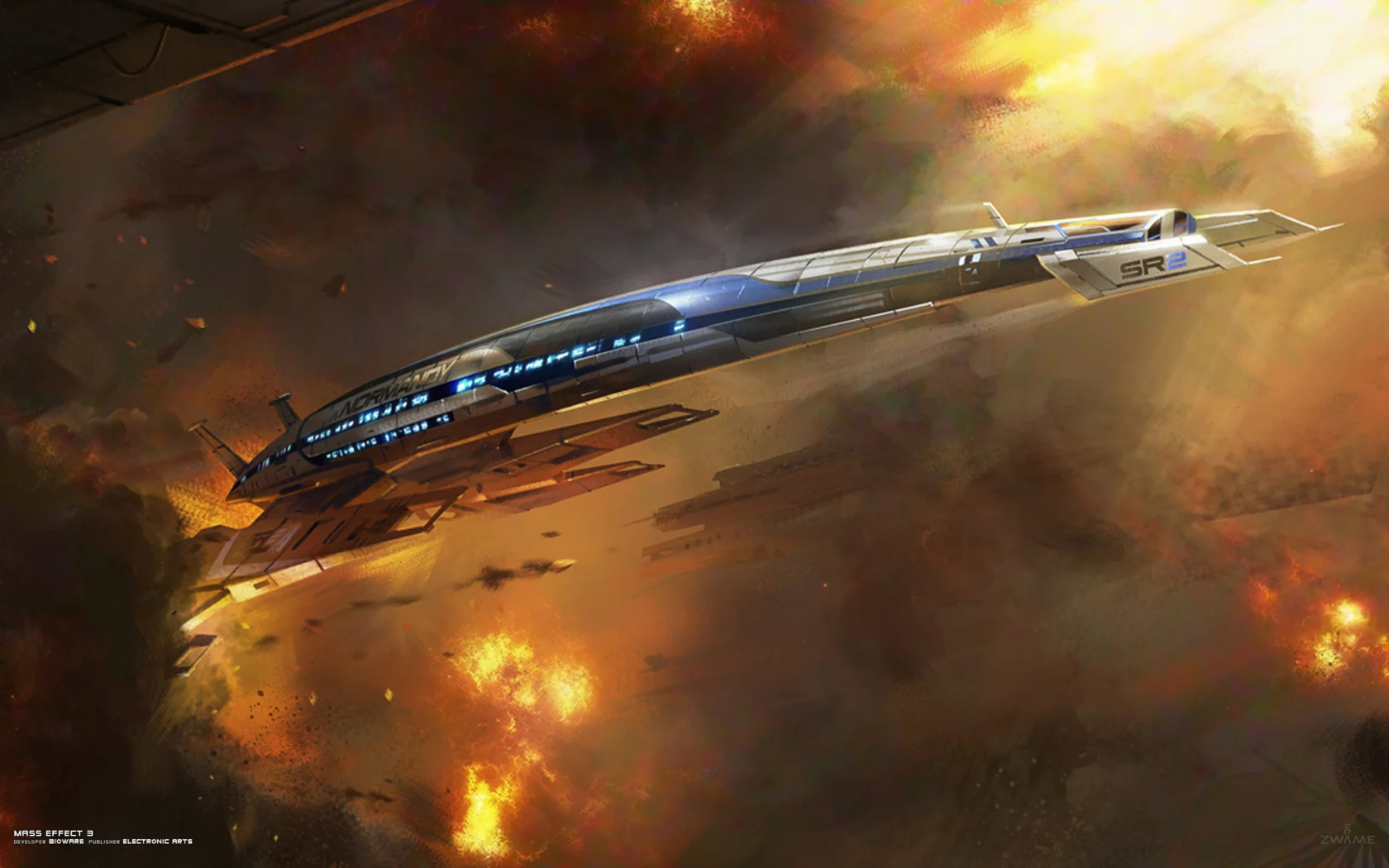 нормандия, sr2, normandy, mass effect 3